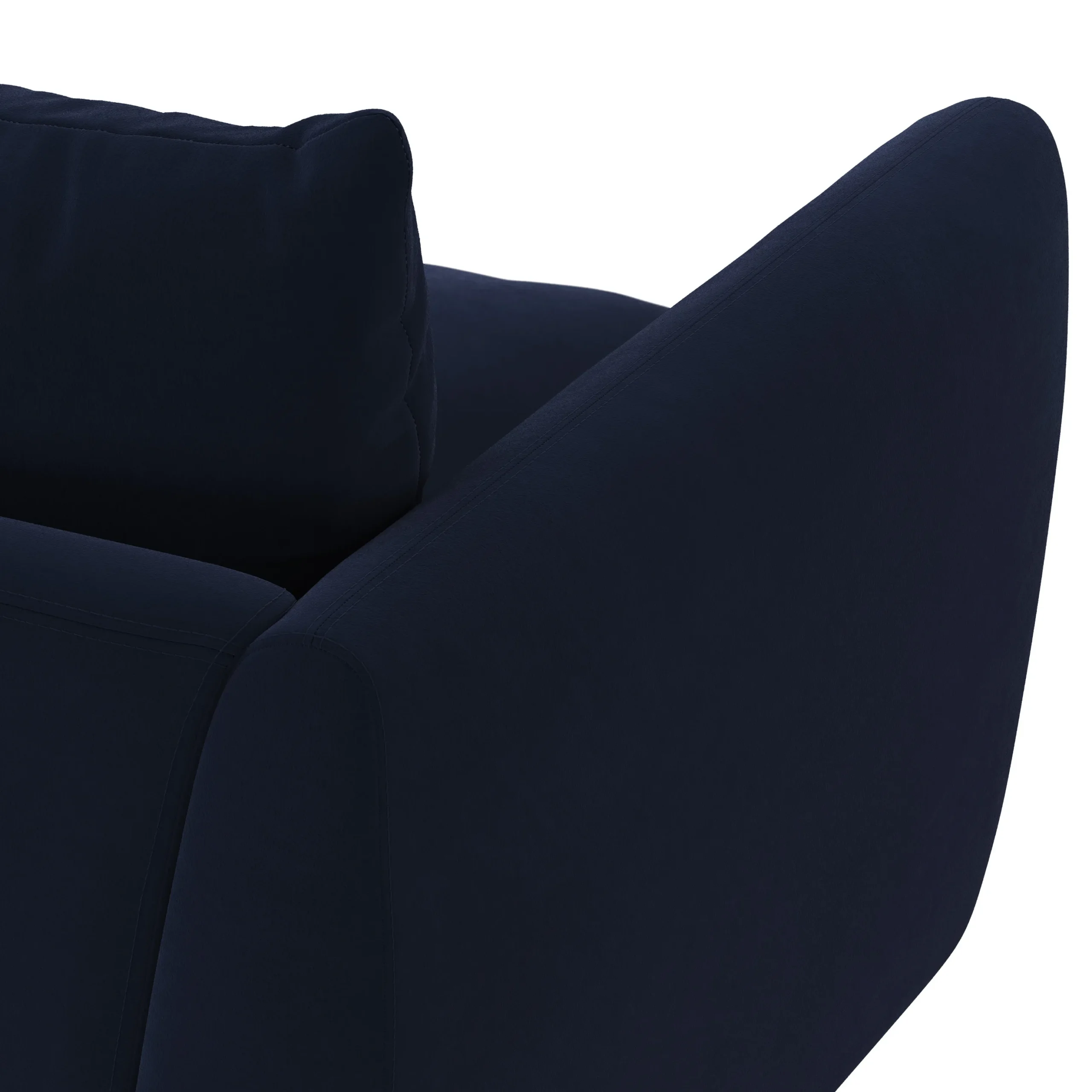 Leigh 92_ Velvet Modular Sofa - Hale Ink - Image 6