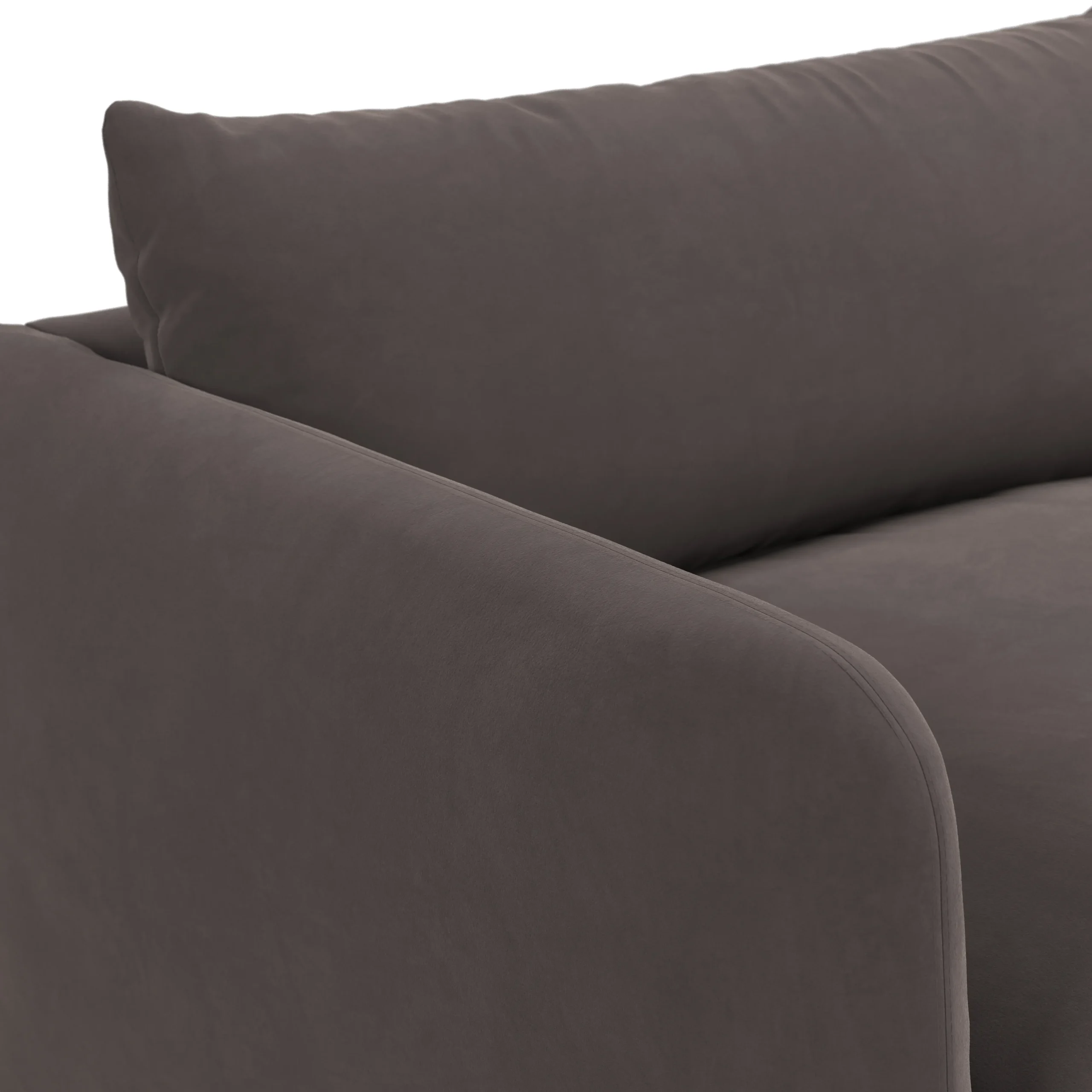 Leigh 92_ Velvet Modular Sofa - Hale Warm Gray - Image 7
