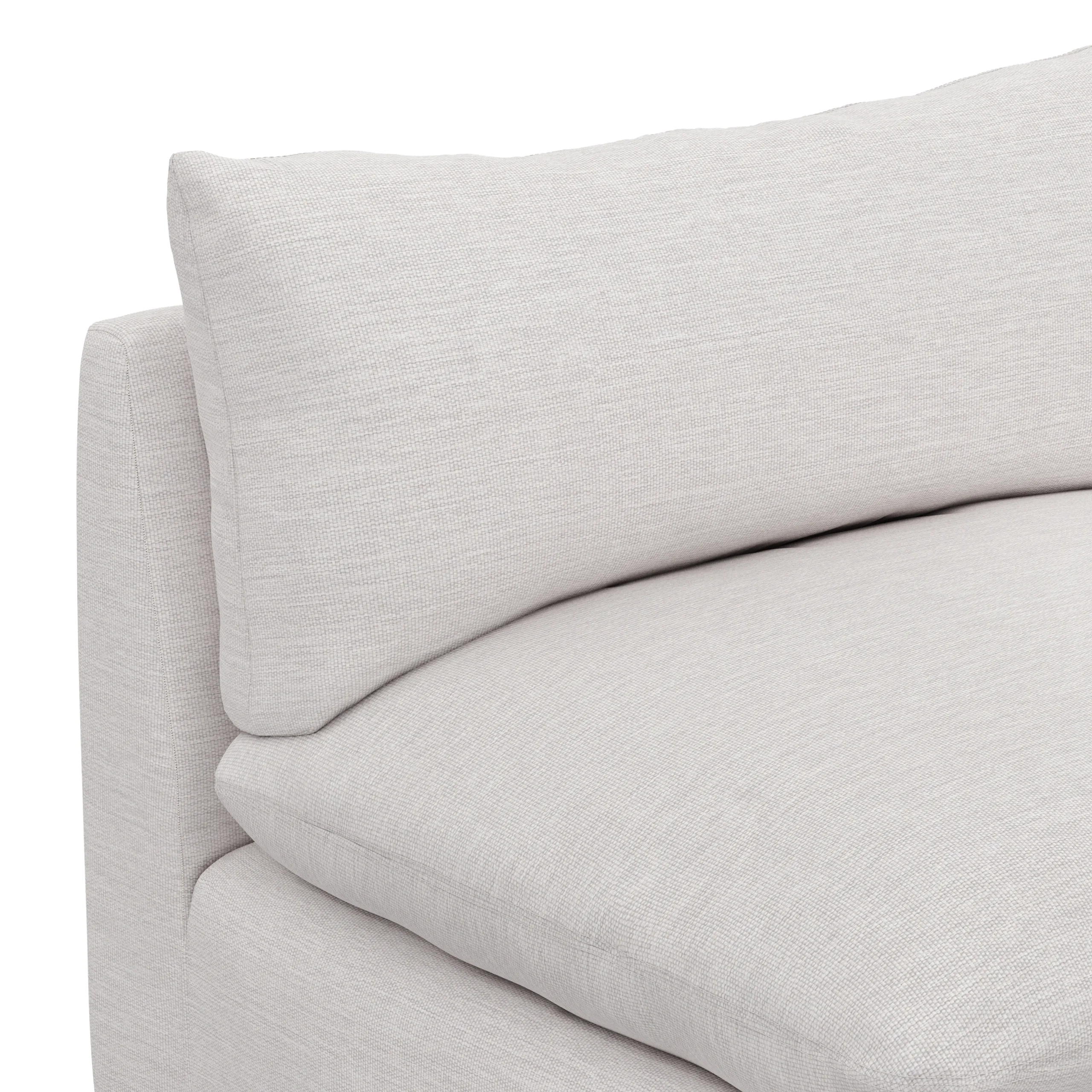 Leigh 118_ Armless Modular Sofa - Silver Ivory - Image 7
