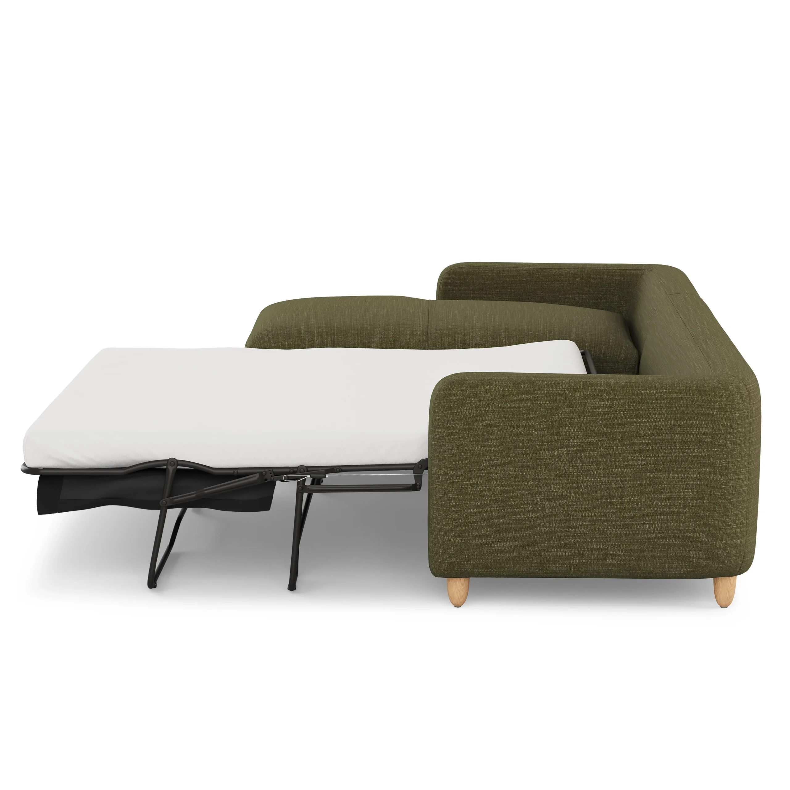 Vati 114_ Left Storage Sleeper Sectional - Natural Oak and Napa Moss - Image 10