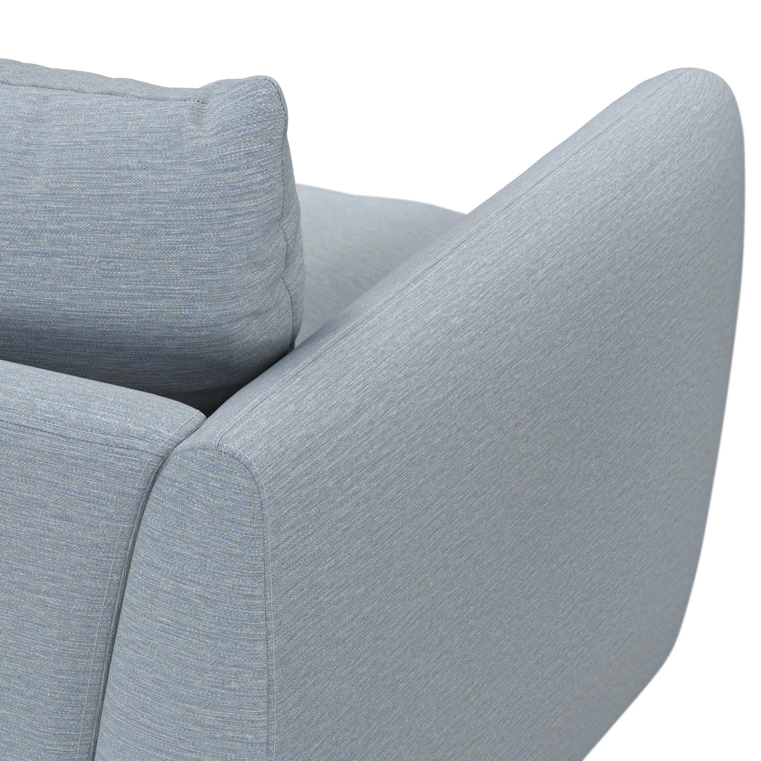 Leigh 131.5_ Modular Sofa - Silver Light Blue - Image 6