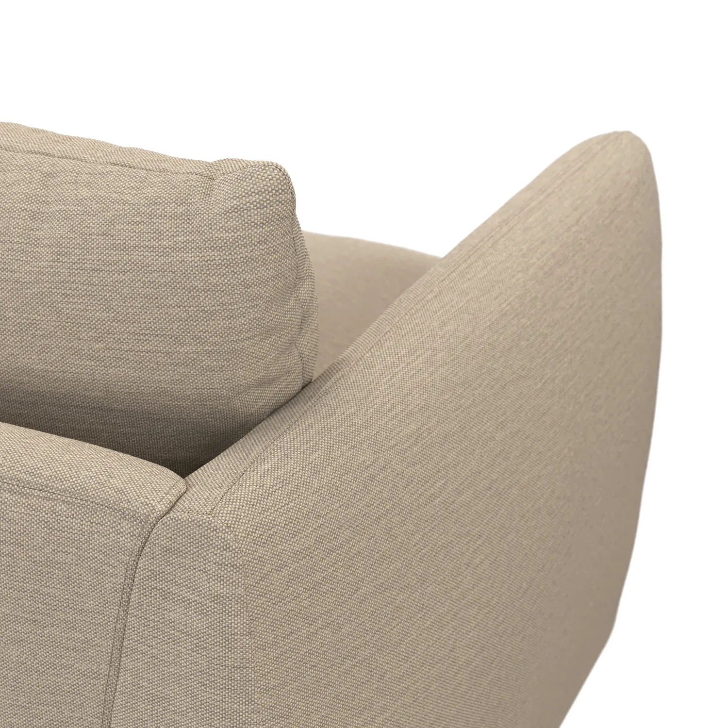 Leigh 131.5_ Modular Sofa - Silver Taupe - Image 7
