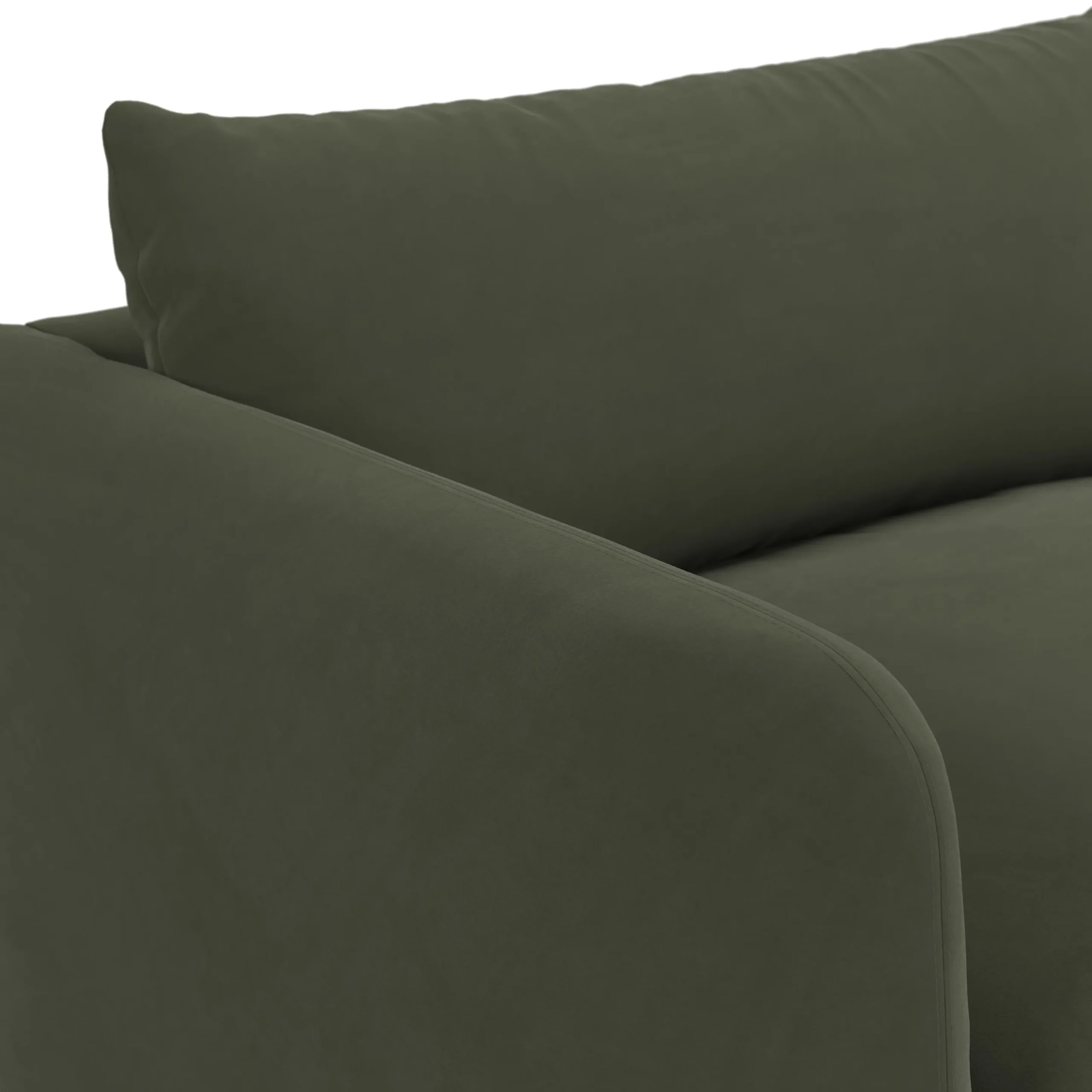 Leigh 131.5_ Velvet Modular Sofa - Hale Fir Green - Image 6