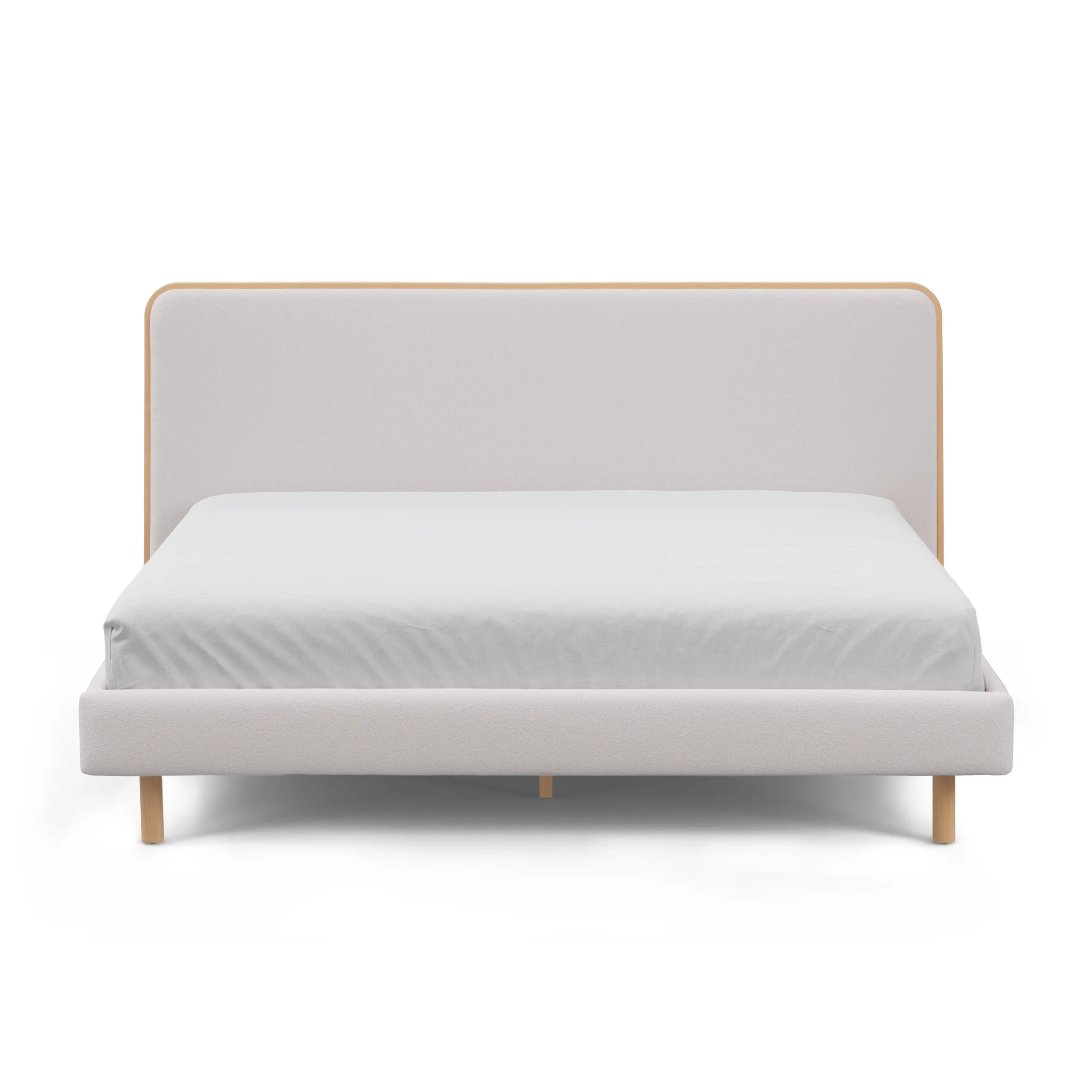 Bjorn King Upholstered Bed - White Oak and Ratine Ivory - Image 5
