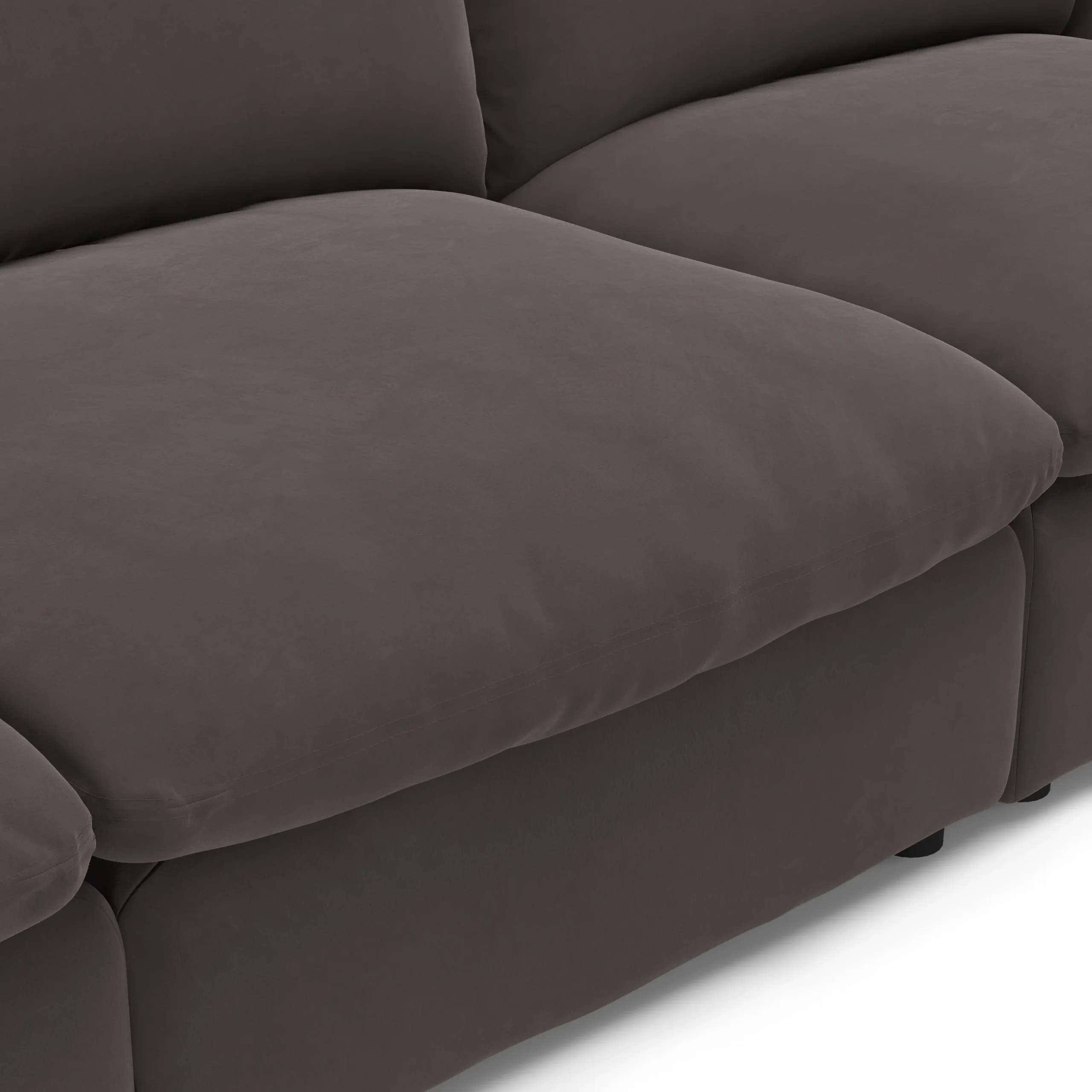 Leigh 131.5_ Velvet Modular Sofa - Hale Warm Gray - Image 6
