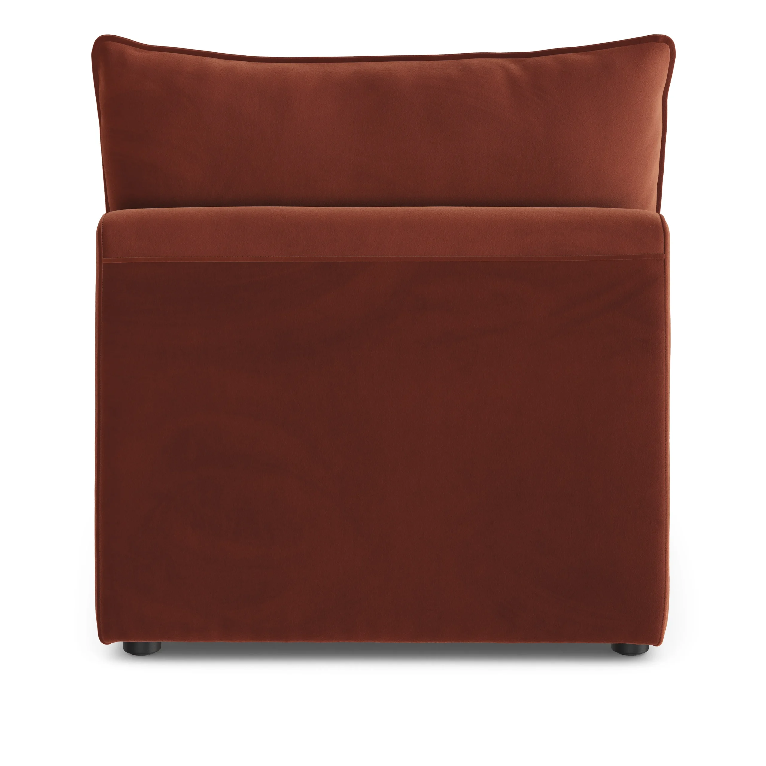 Lenae 32_ Velvet Armless Chair Module - Hale Rust - Image 7