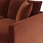 Lenae 104.5_ Velvet Modular Sofa - Hale Rust