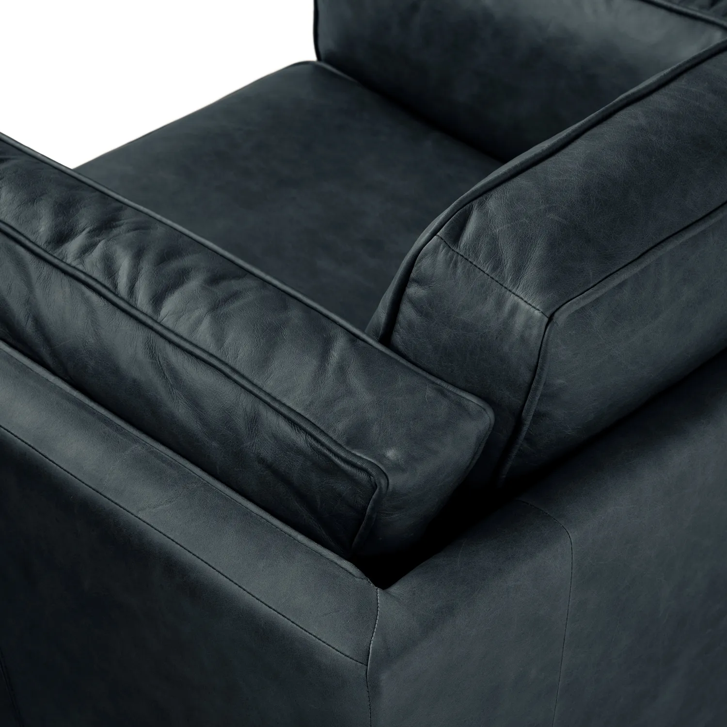 Timber 41_ Leather Lounge Chair - Charme Black - Image 6