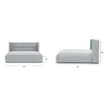Calabri King Upholstered Bed - Silver Light Blue