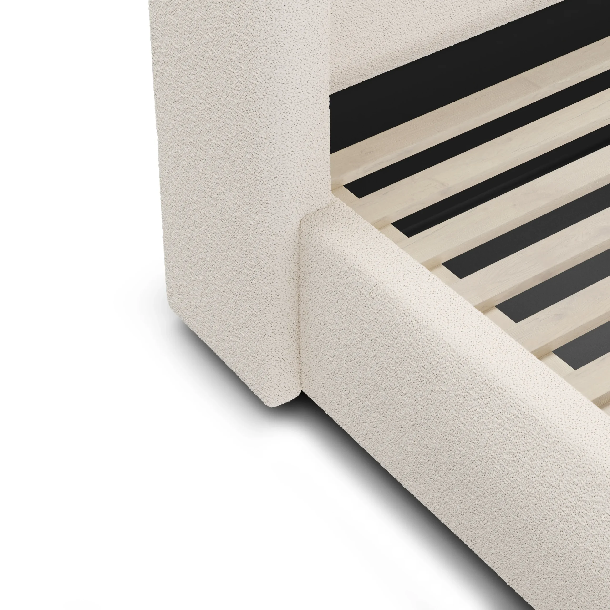 Calabri Queen Upholstered Bed - Ivory Wool Bouclé - Image 7