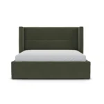 Calabri Queen Velvet Bed - Hale Fir Green