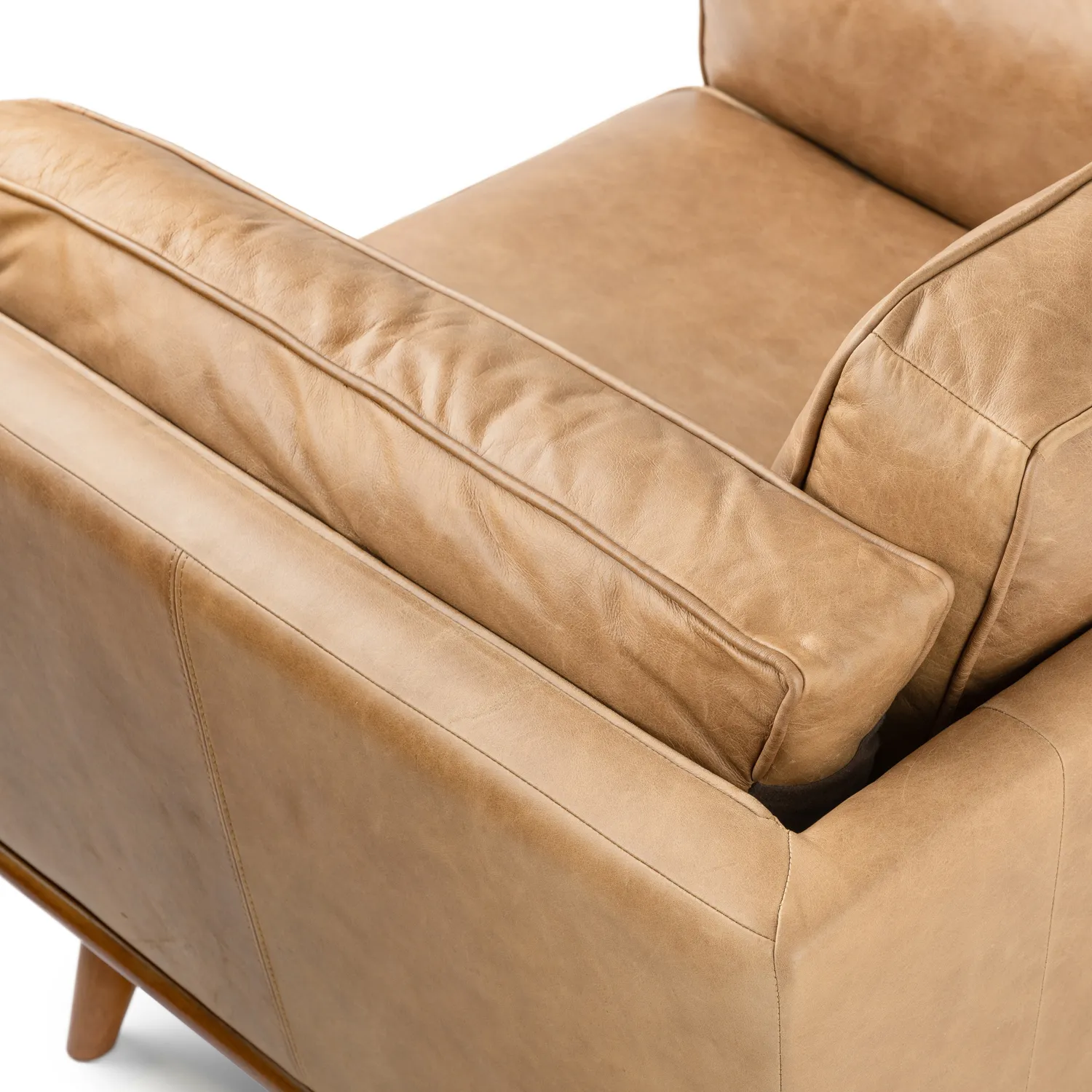 Timber 41_ Leather Lounge Chair - Charme Tan - Image 7