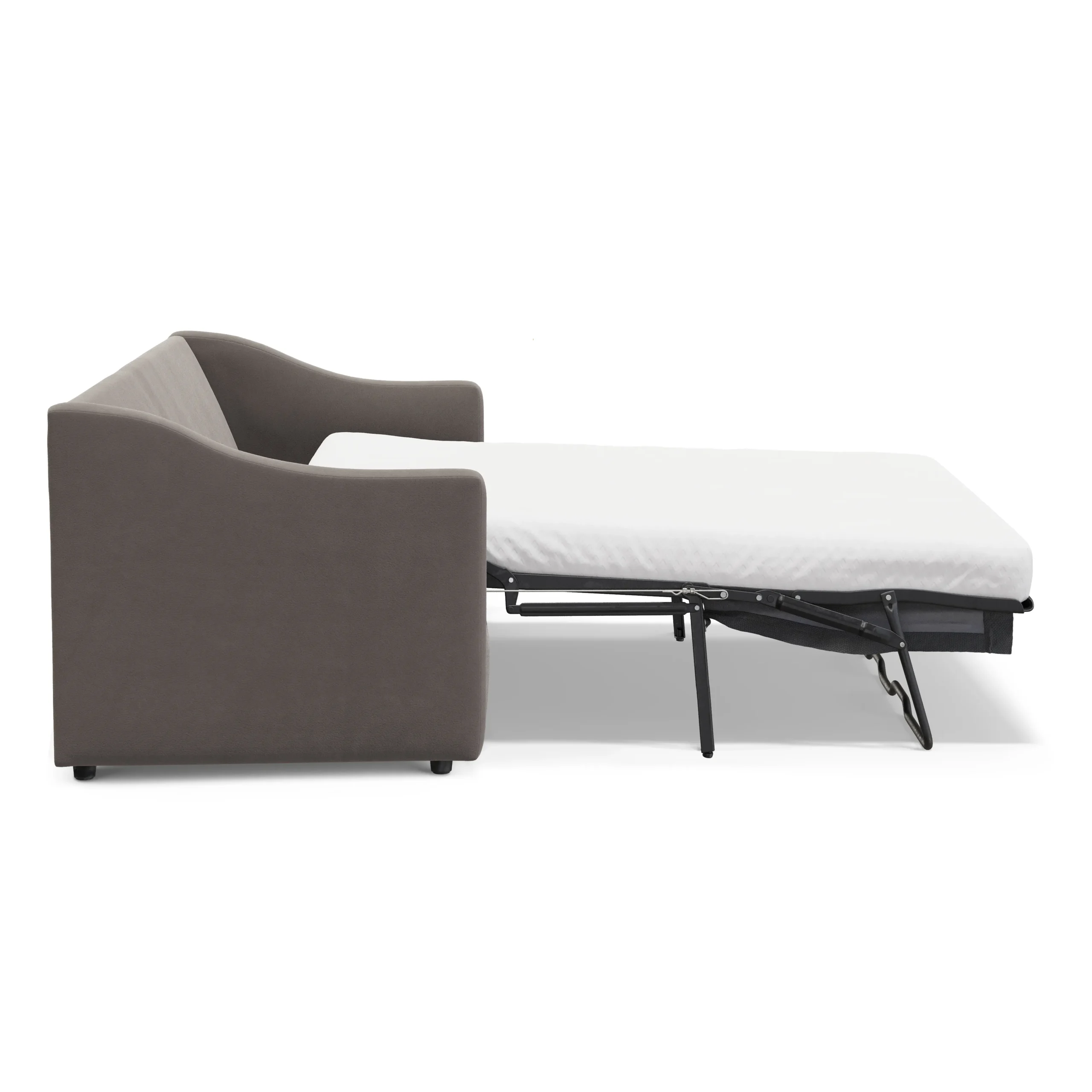 Landry 84.5_ Velvet Sofa Bed - Hale Warm Gray - Image 8