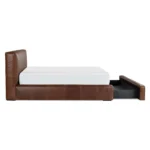 Cigar Queen Leather Storage Bed - Rawhide Brown