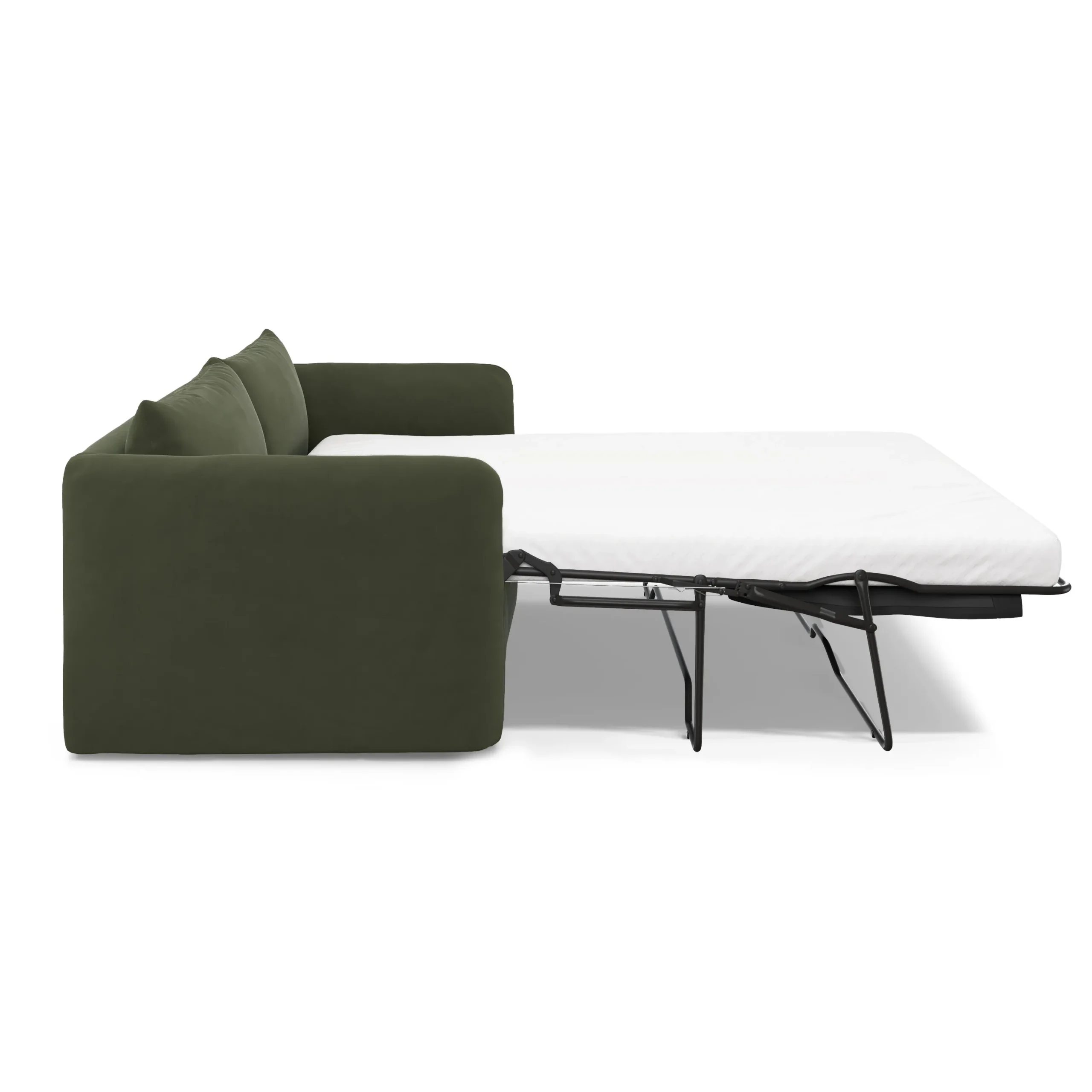 Leigh 86_ Velvet Sofa Bed - Hale Fir Green - Image 12