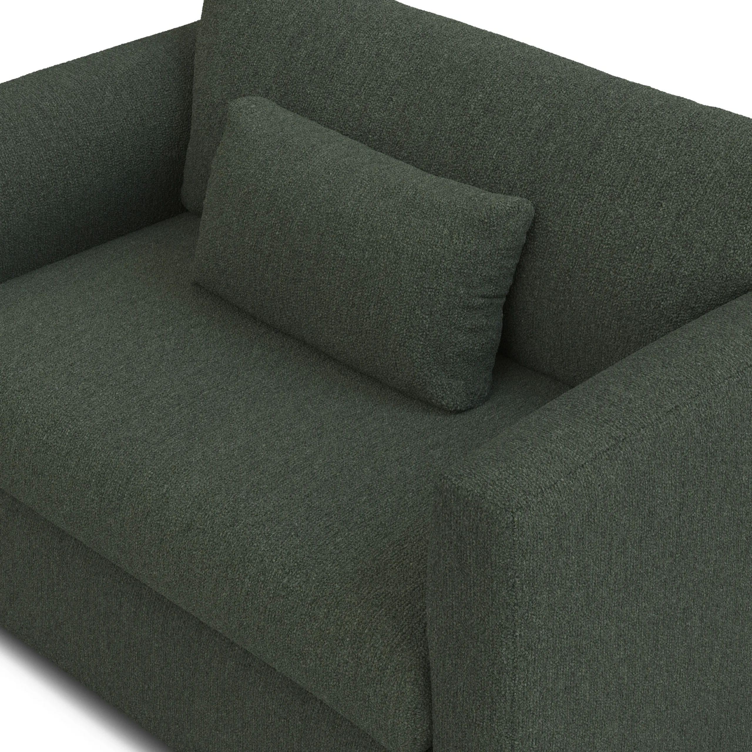Marina 57_ Sleeper Chair - Green Wool Bouclé - Image 11