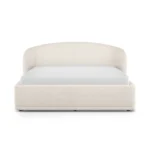 Kayra King Upholstered Storage Bed - Ivory Bouclé