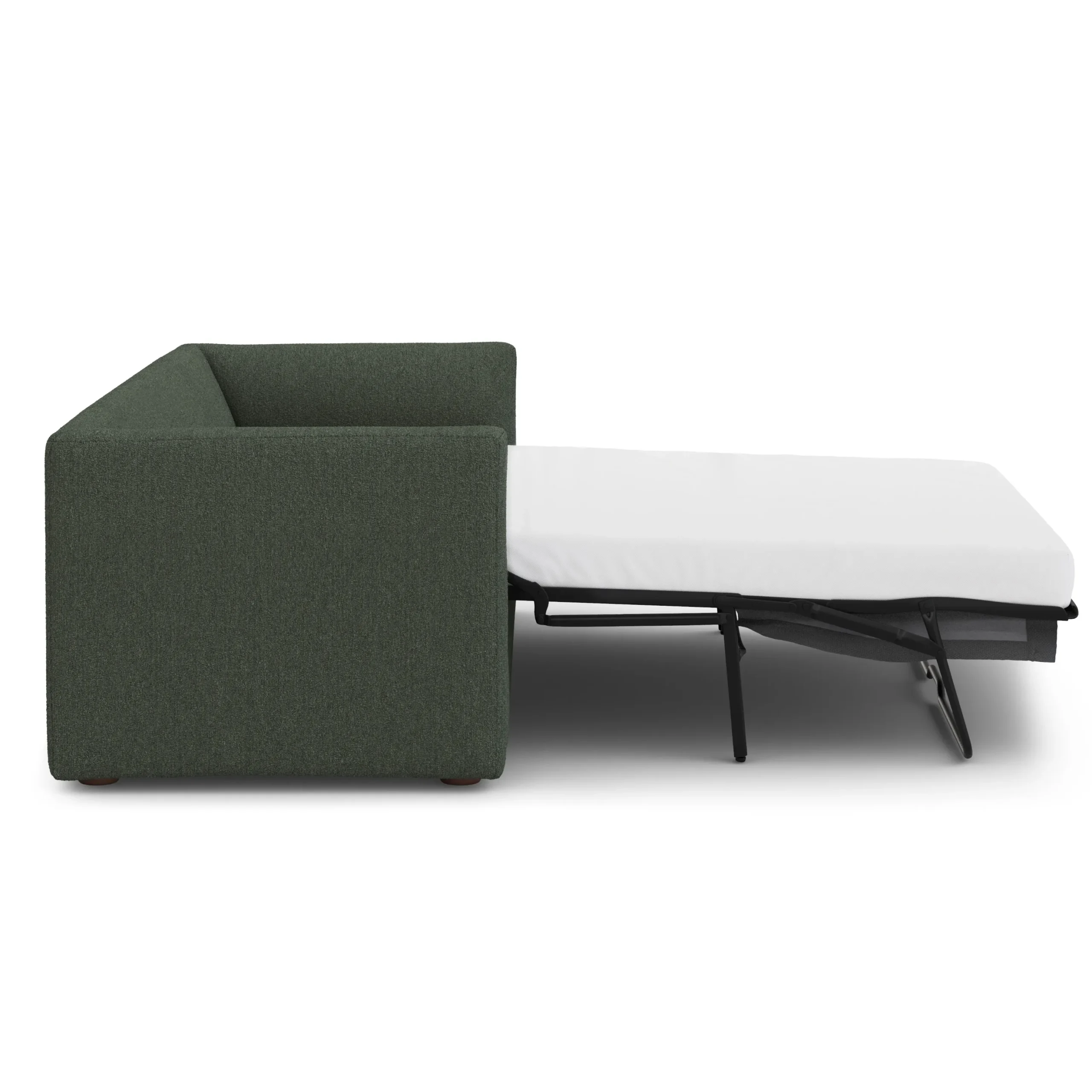 Marina 90_ Sofa Bed - Green Wool Bouclé - Image 15