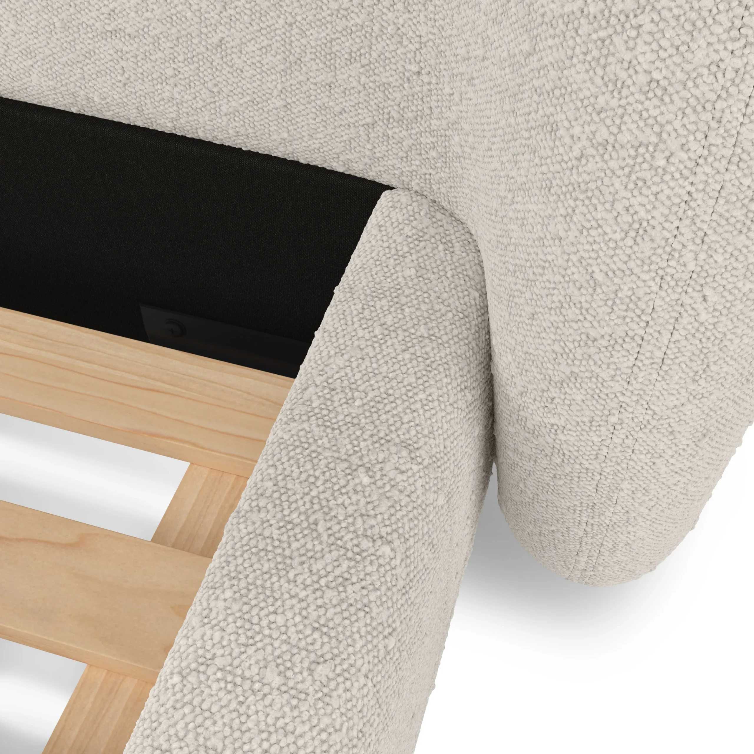 Kayra Queen Upholstered Bed - Ivory Bouclé - Image 7
