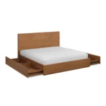 Leif King Storage Bed - Smoked Oak