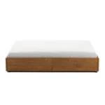 Leif Queen Platform Storage Bed - Smoked Oak