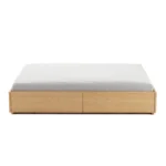 Leif Queen Platform Storage Bed - White Oak