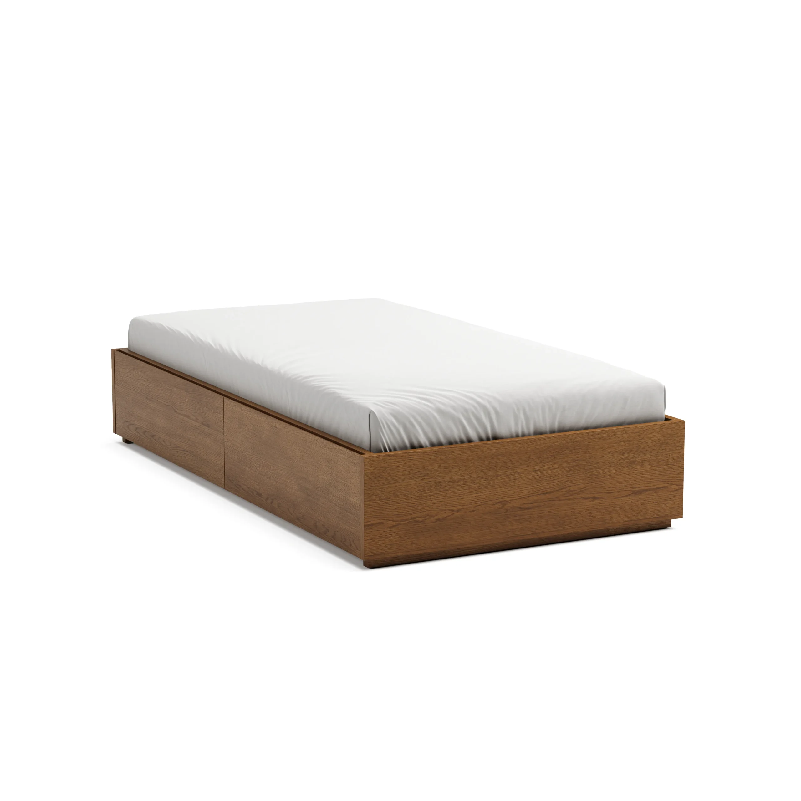 Leif Twin Platform Storage Bed - Smoked Oak - Image 9