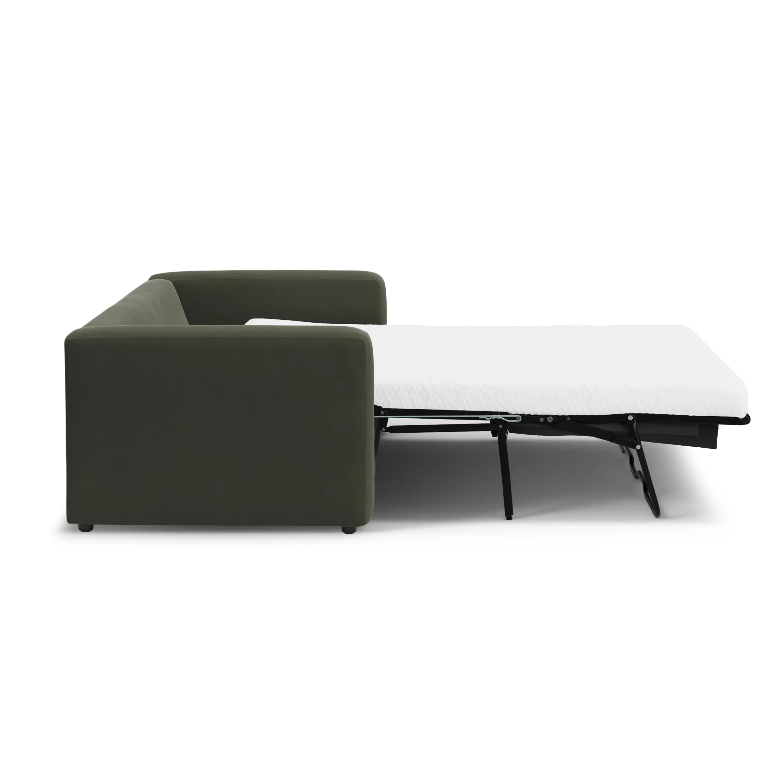 Riley 84_ Velvet Sofa Bed - Hale Fir Green - Image 8