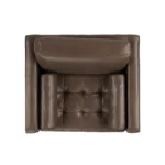 Sven 45.5_ Tufted Leather Sleeper Chair - Charme Chocolat