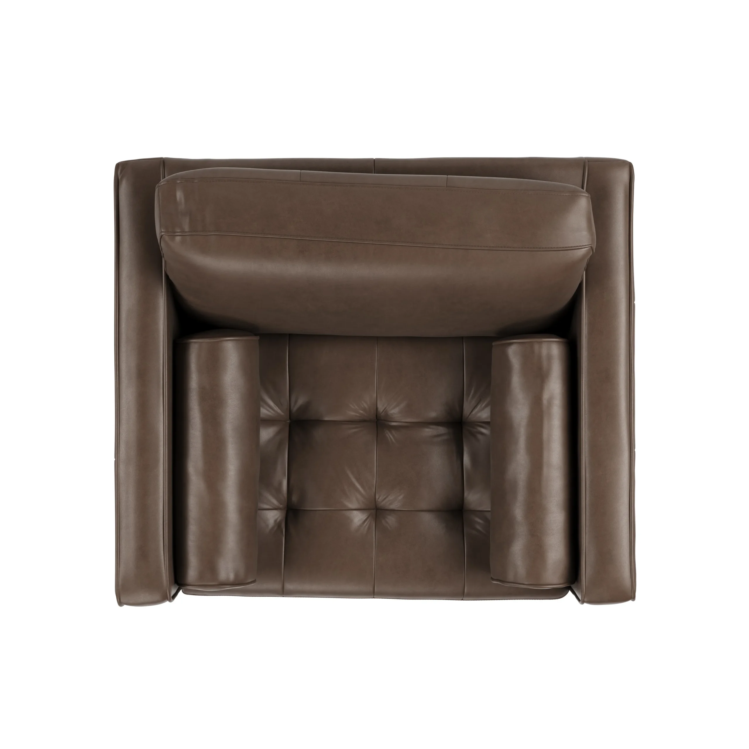 Sven 45.5_ Tufted Leather Sleeper Chair - Charme Chocolat - Image 8