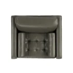 Sven 45.5_ Tufted Leather Sleeper Chair - Charme Green