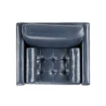 Sven 45.5_ Tufted Leather Sleeper Chair - Oxford Blue
