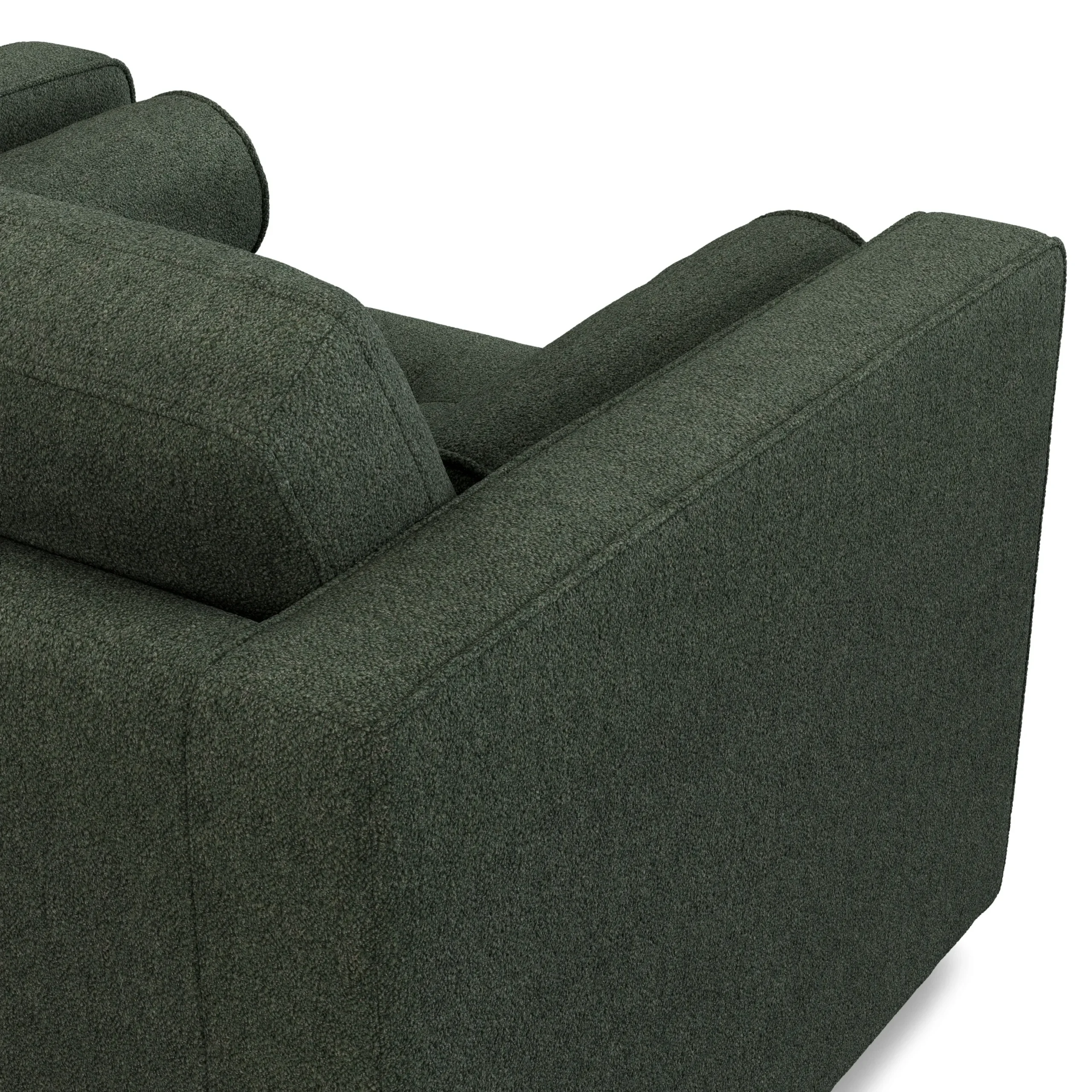 Sven 45.5_ Tufted Sleeper Chair - Green Wool Bouclé - Image 12