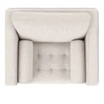 Sven 45.5_ Tufted Sleeper Chair - Ivory Wool Bouclé