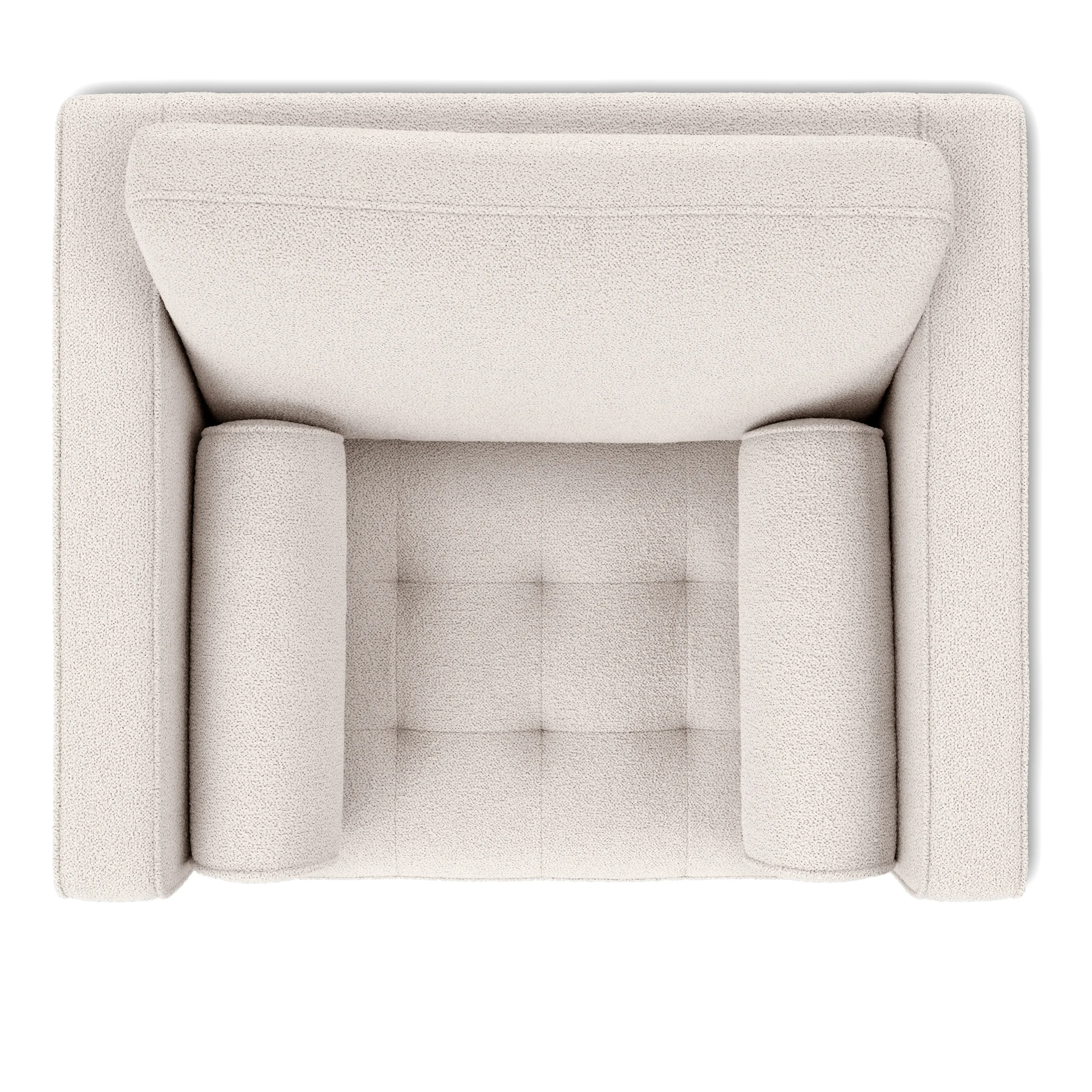 Sven 45.5_ Tufted Sleeper Chair - Ivory Wool Bouclé - Image 9