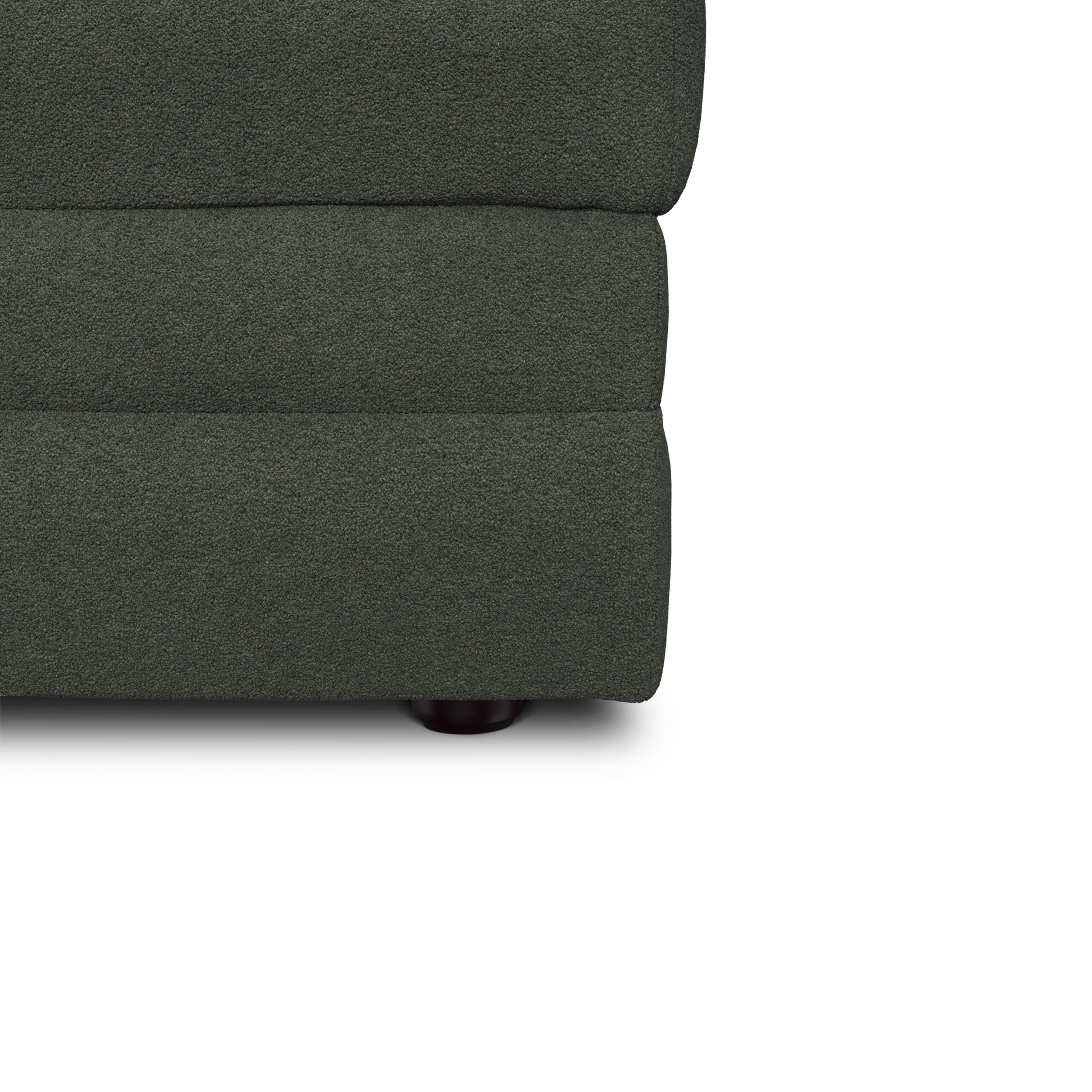 Riley 28_ Ottoman - Green Wool Bouclé - Image 3