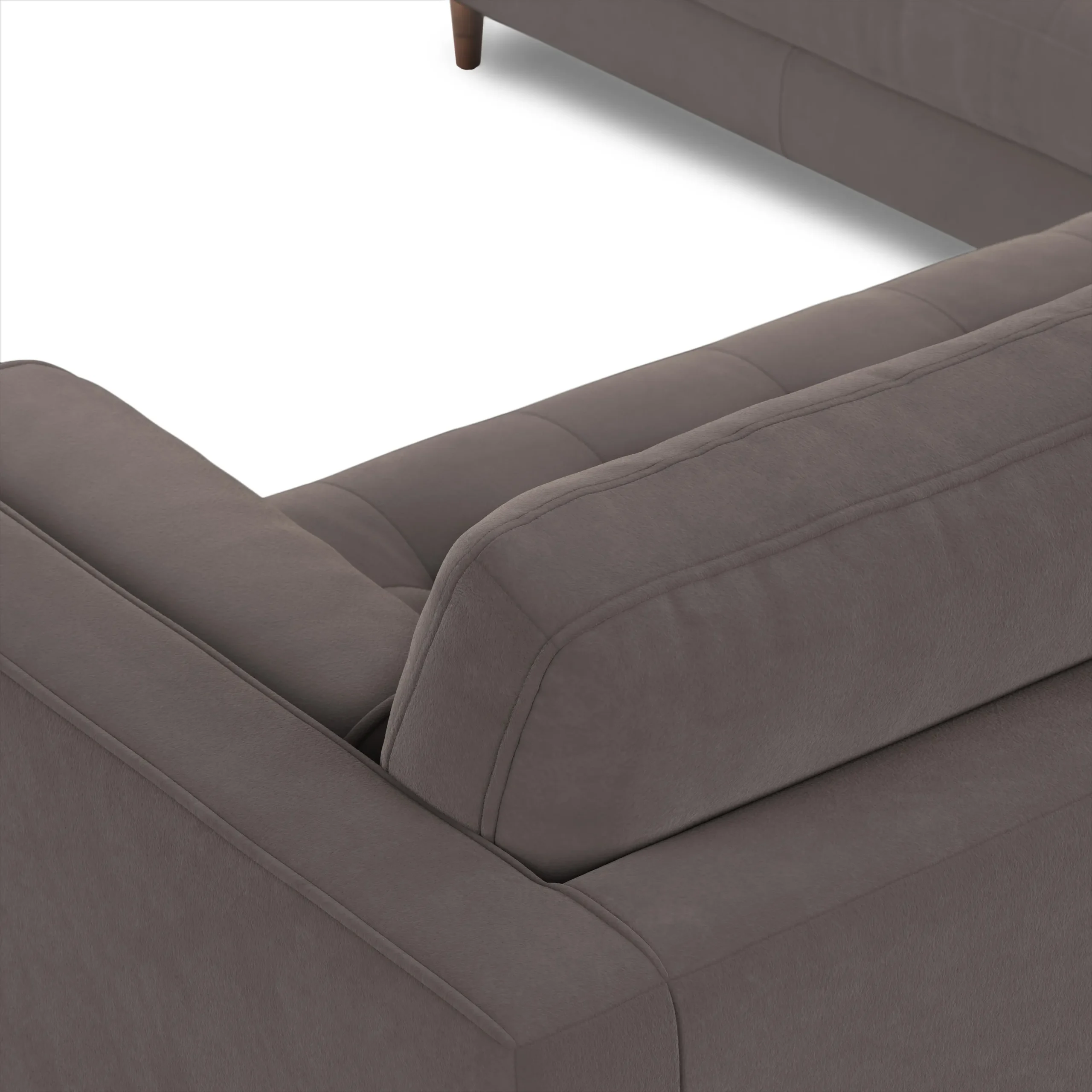 Sven 107_ Tufted Velvet Corner Sectional - Hale Warm Gray - Image 8
