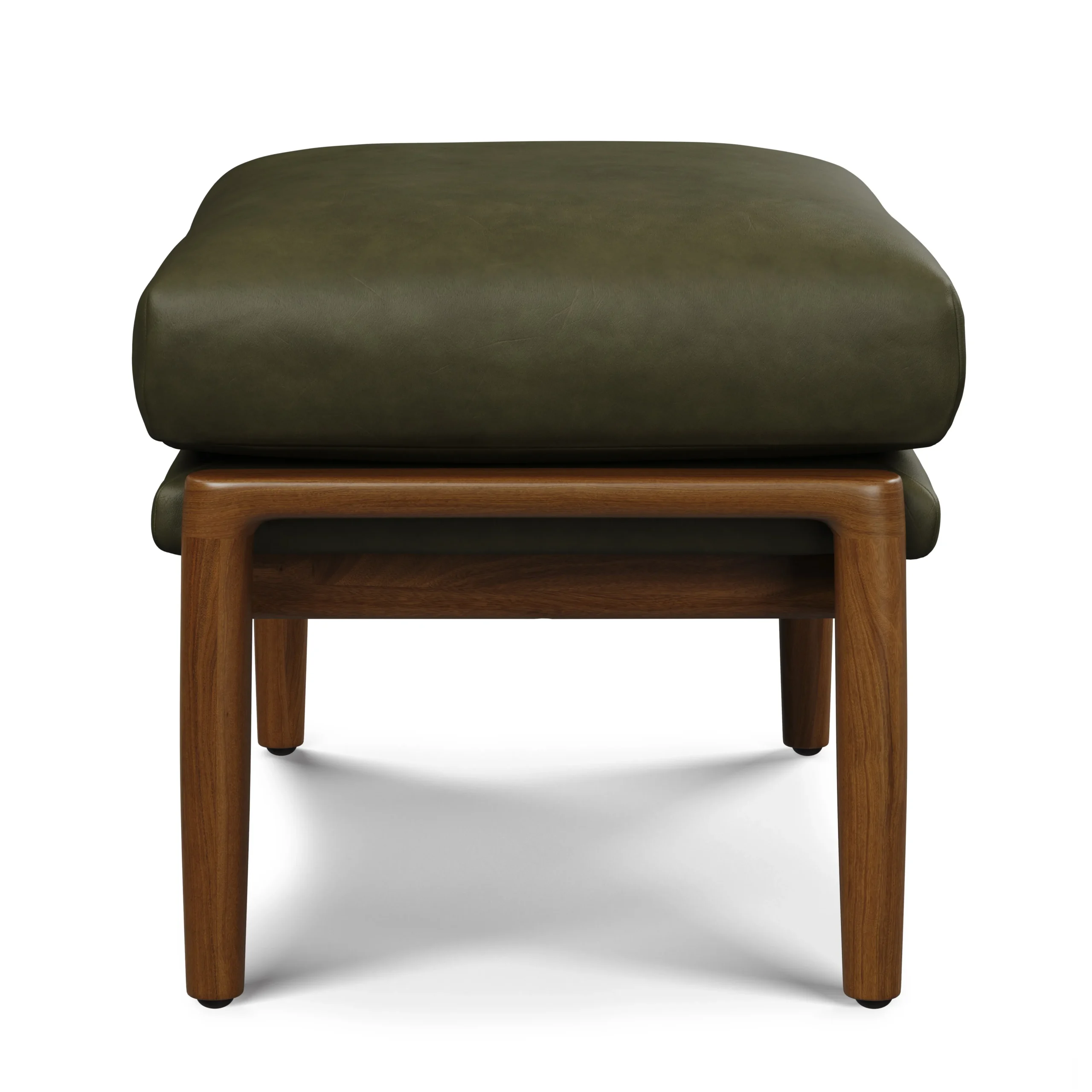 Bavel 26_ Leather Lounge Set - Walnut and Charme Green - Image 10