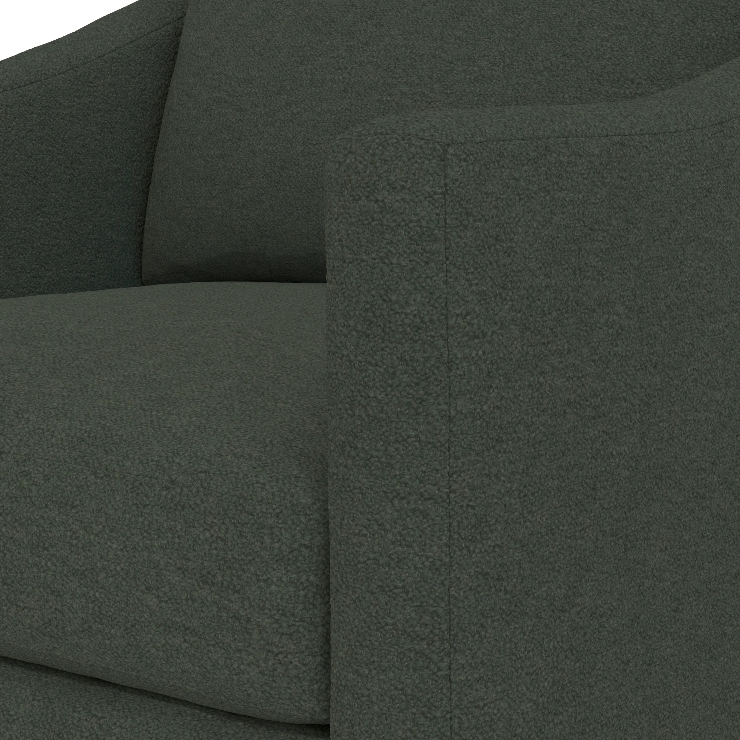 Landry 32.25_ Lounge Chair - Green Wool Bouclé - Image 5