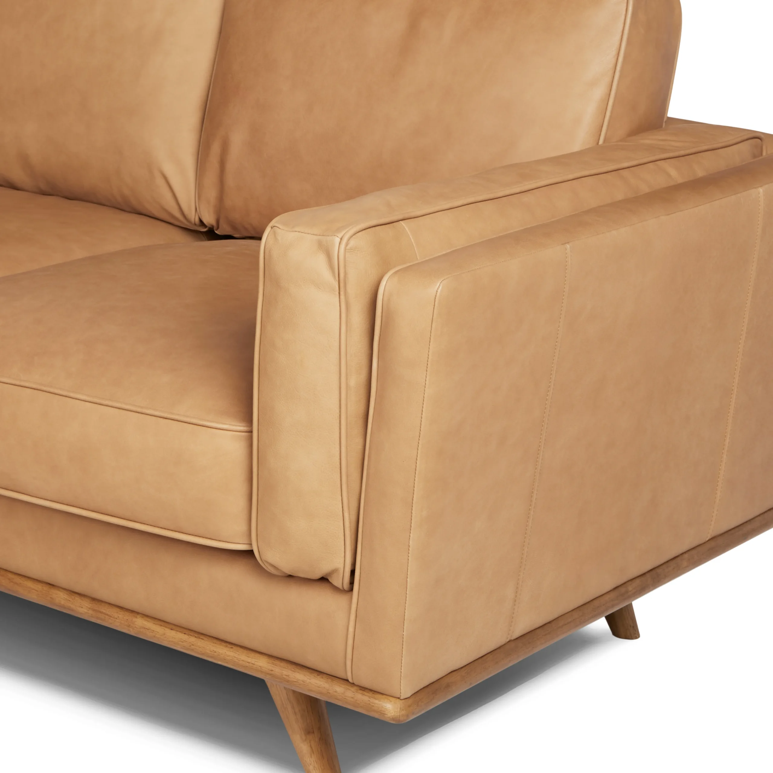 Timber 93_ Leather Corner Sectional - Charme Tan - Image 9