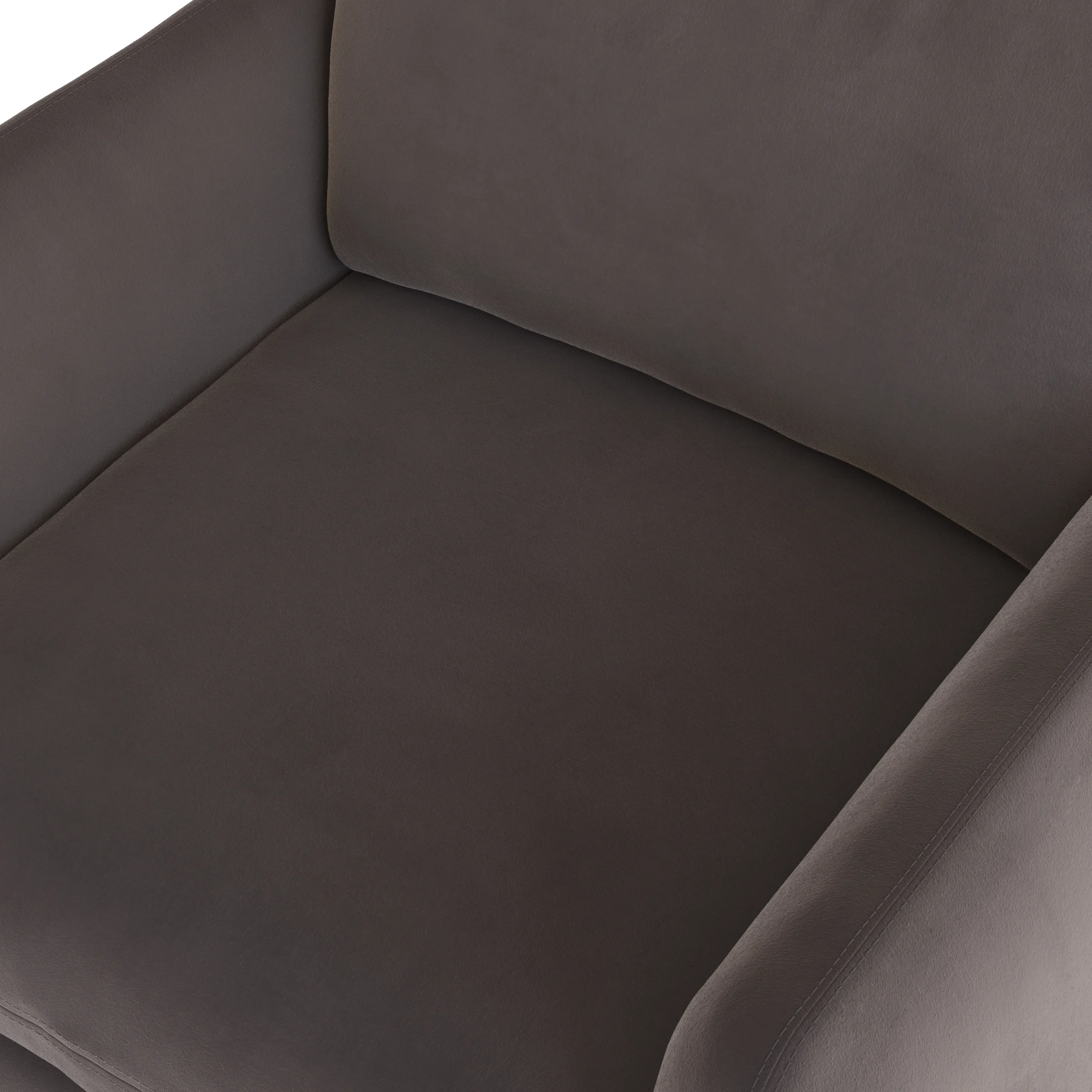 Leigh 42_ Velvet Lounge Chair - Hale Warm Gray - Image 5