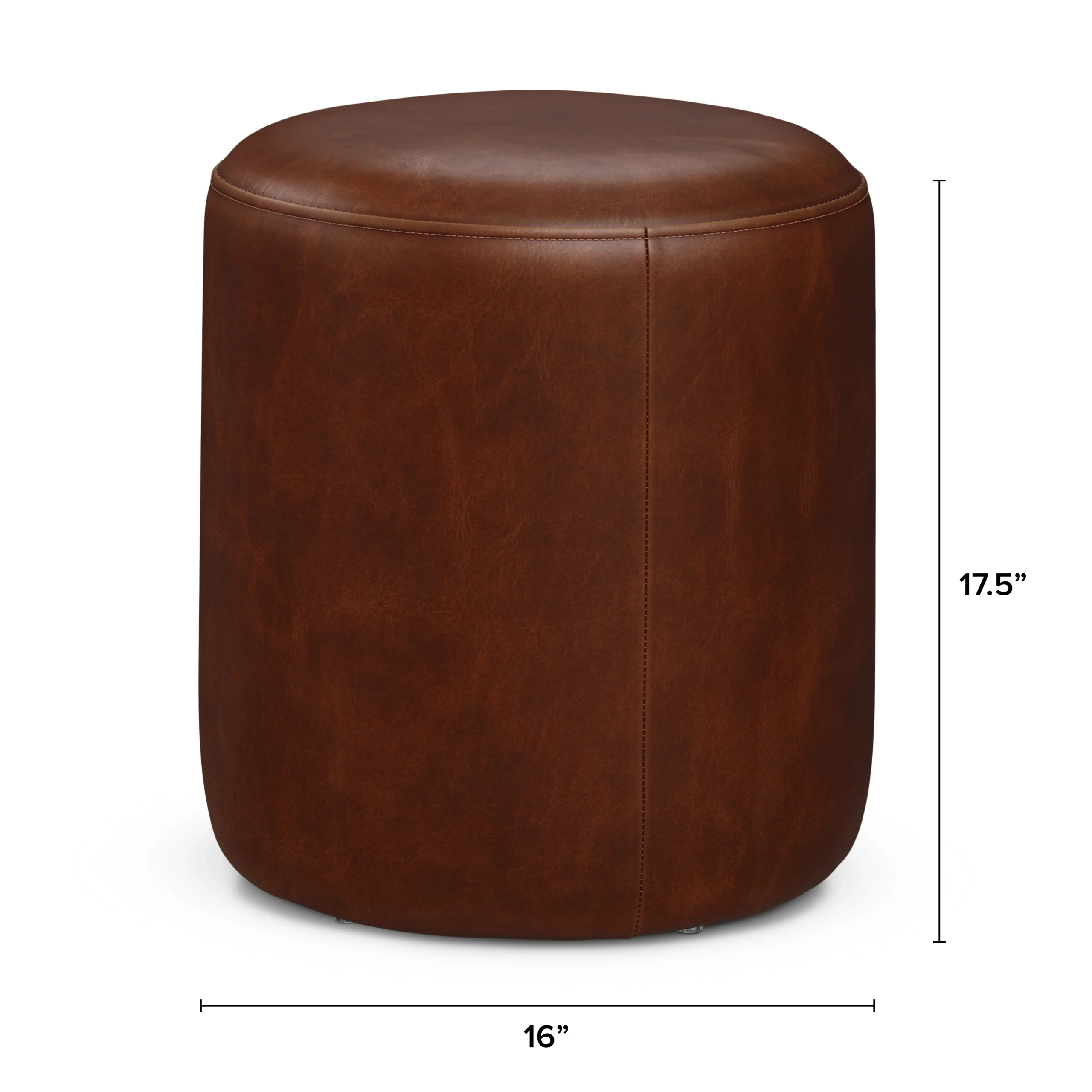 Cilo 16_ Leather Ottoman - Indiana Brown - Image 2