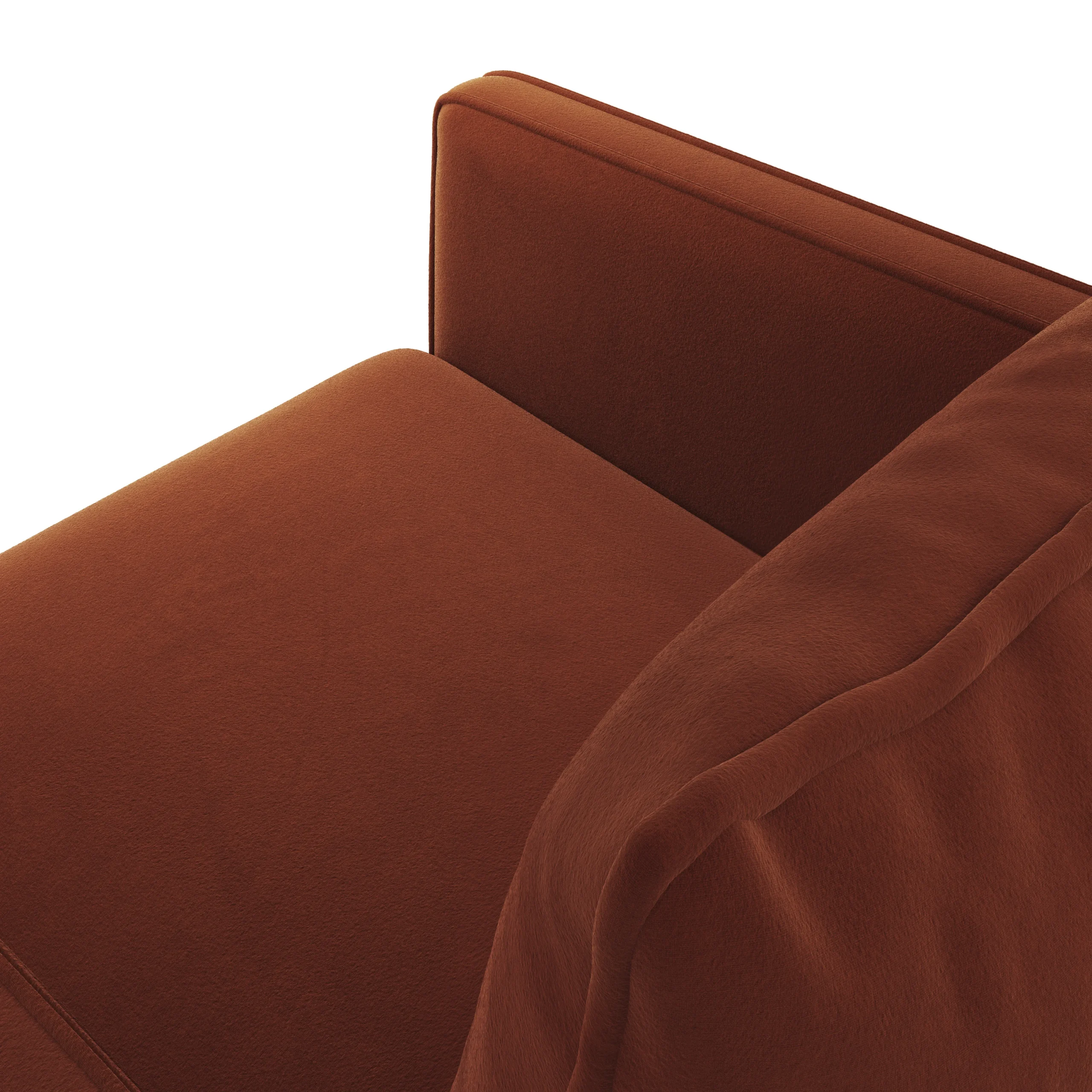 Oren 29.5_ Velvet Lounge Chair - Hale Rust - Image 6