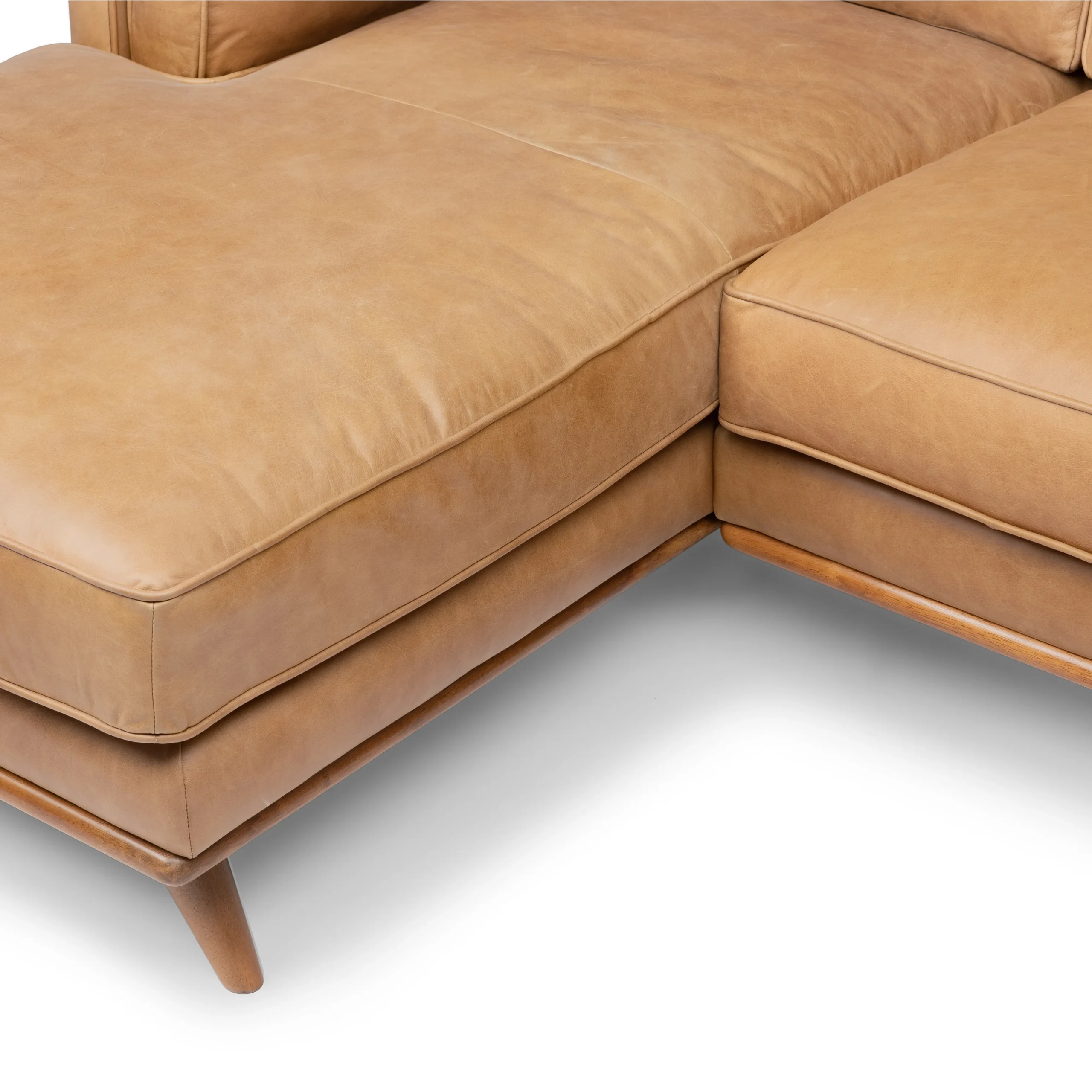 Timber 93_ Leather Left Sectional - Charme Tan - Image 9