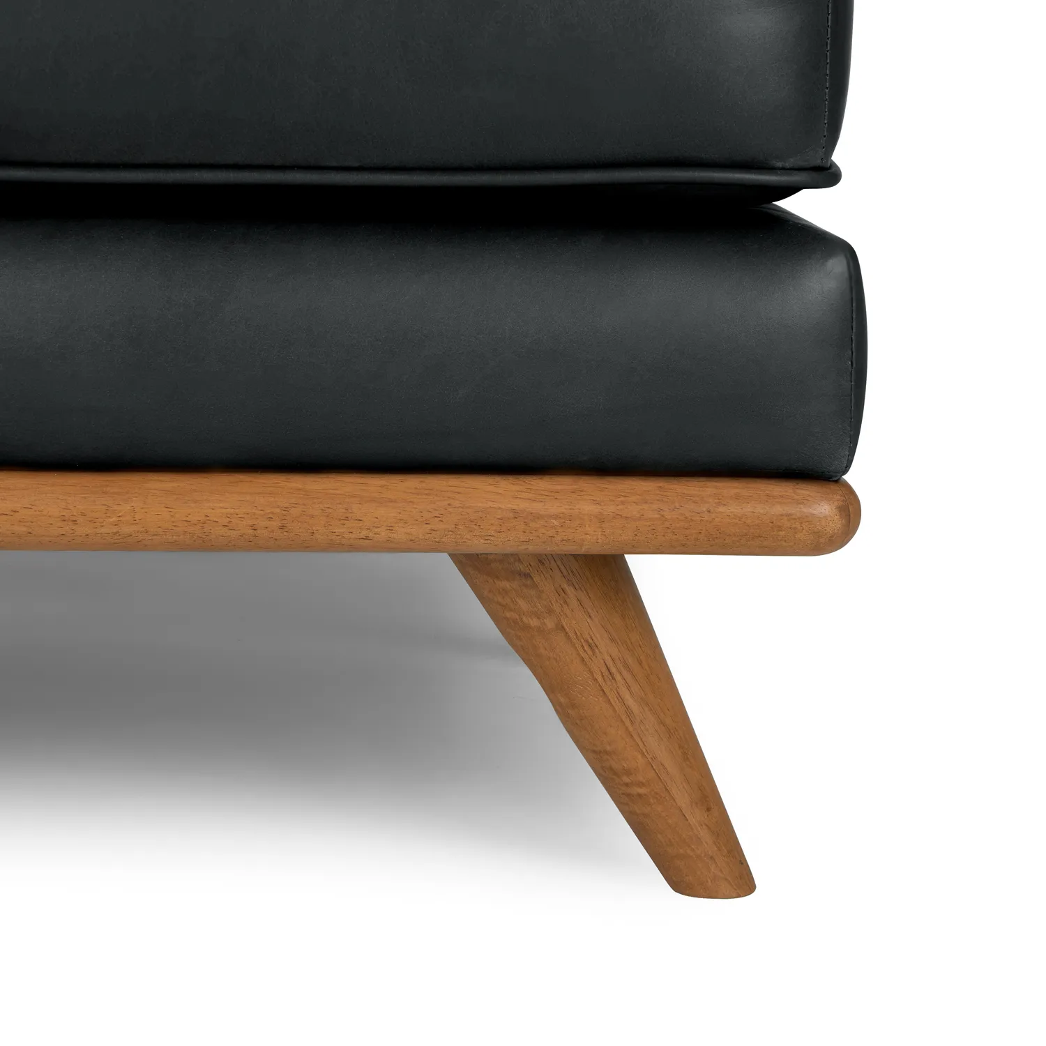Timber 31_ Leather Ottoman - Charme Black - Image 5