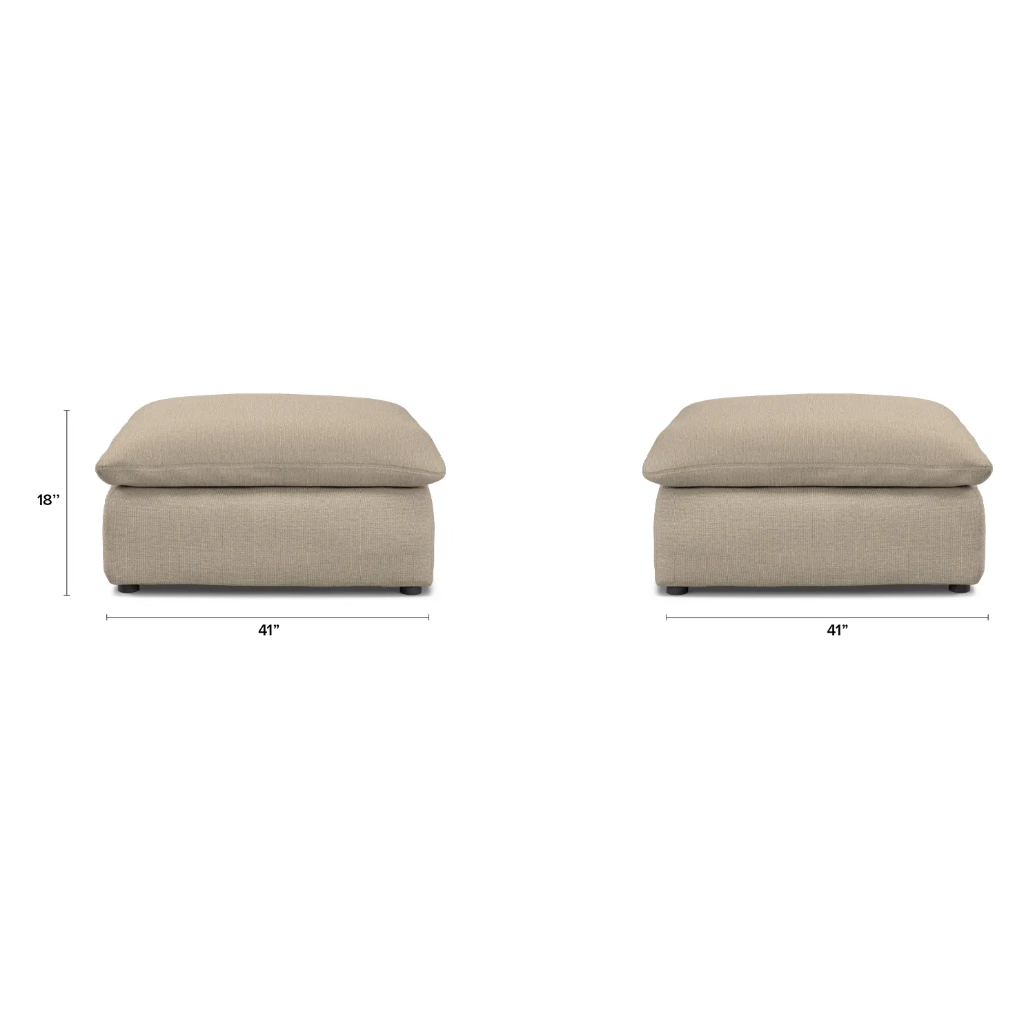Leigh 41_ Ottoman - Silver Taupe - Image 9