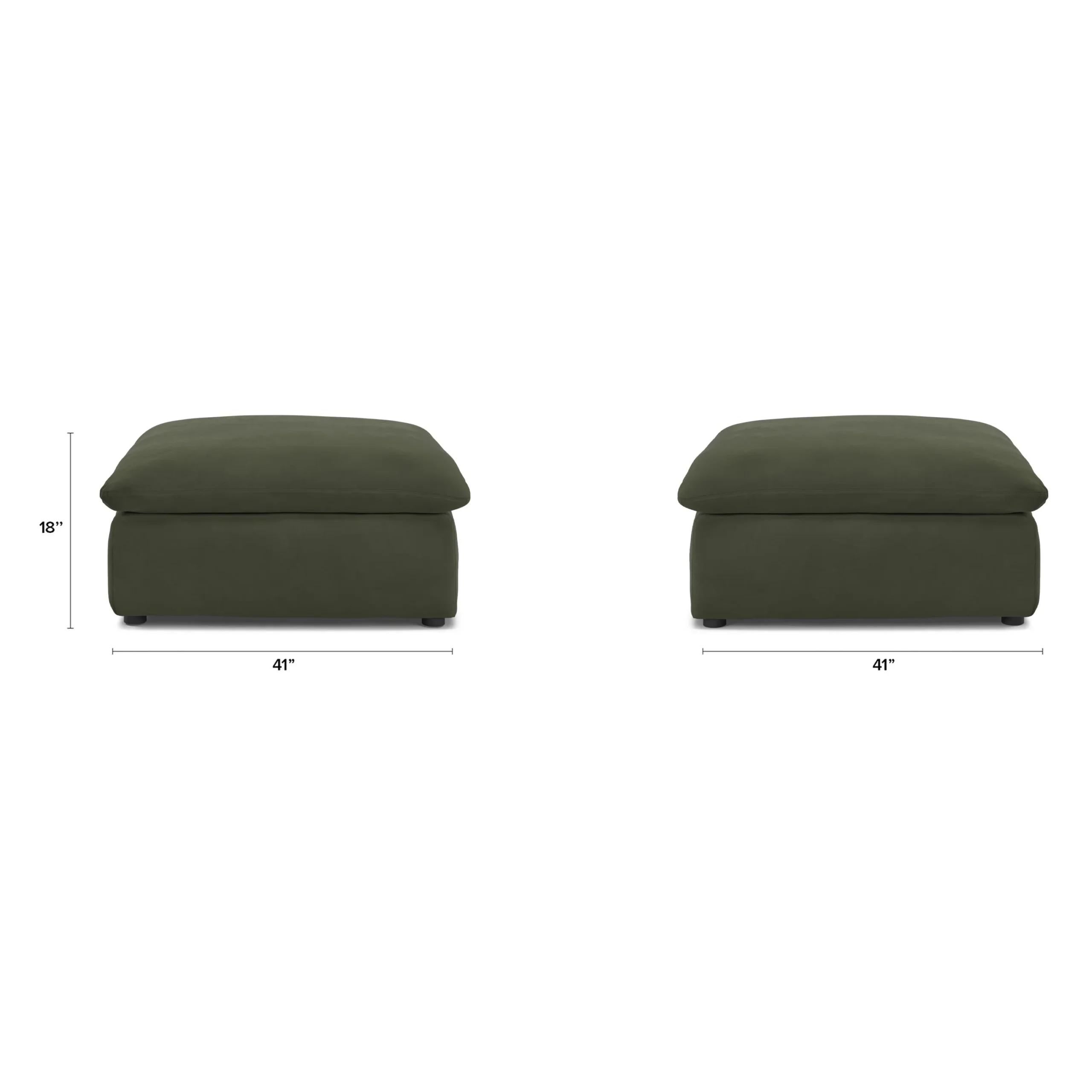 Leigh 41_ Velvet Ottoman - Hale Fir Green - Image 9