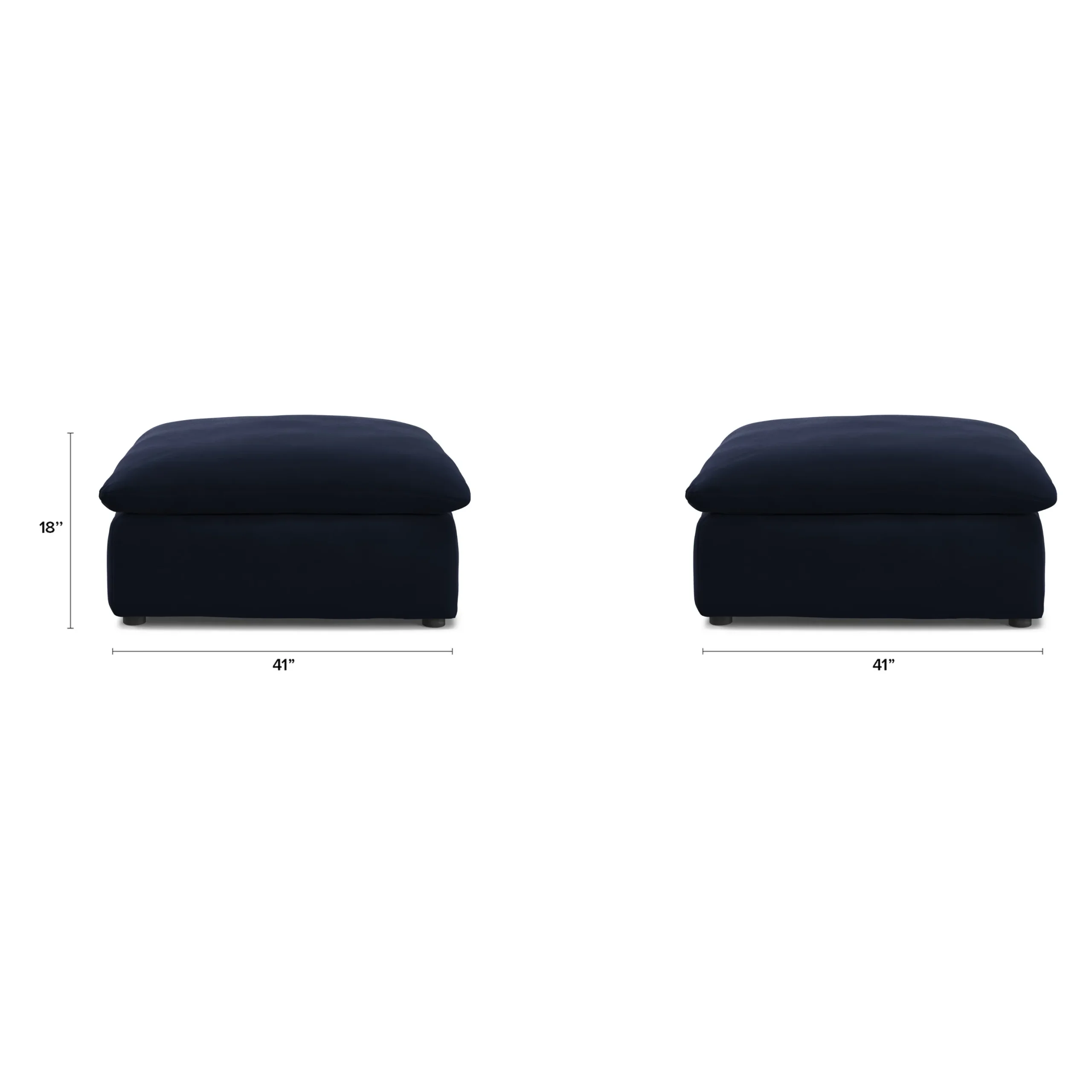 Leigh 41_ Velvet Ottoman - Hale Ink - Image 9