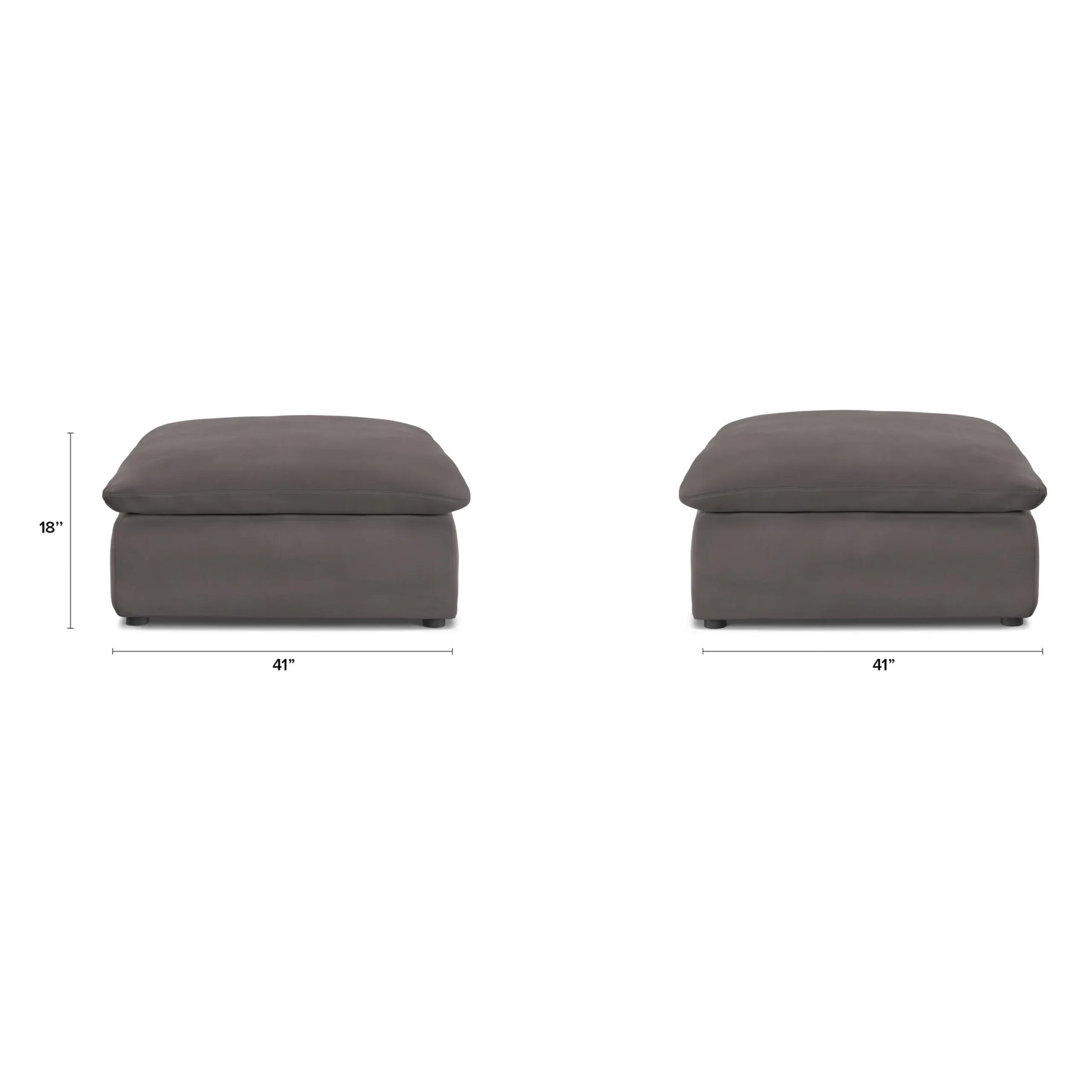 Leigh 41_ Velvet Ottoman - Hale Warm Gray - Image 9