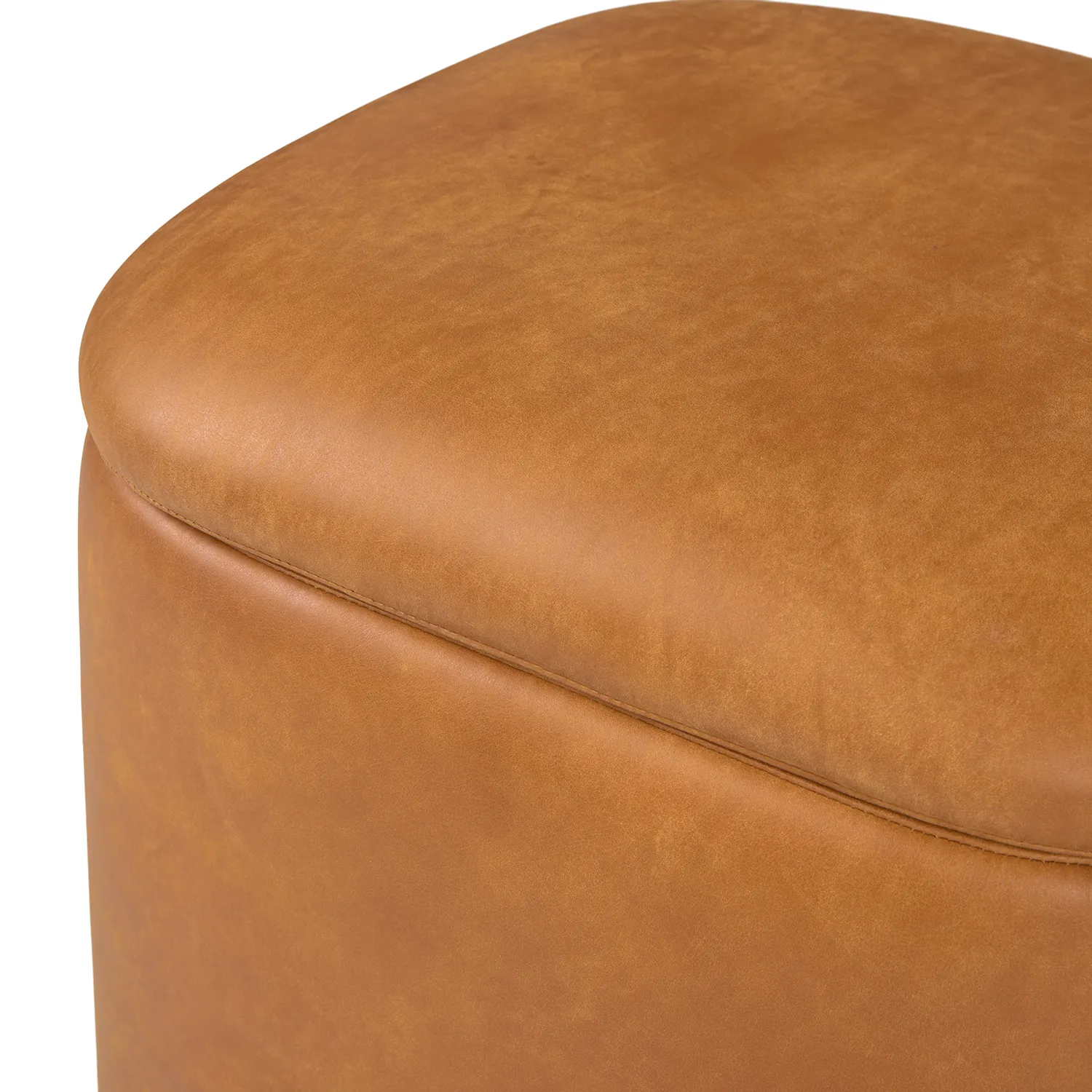 Maribo 19_ Leather Storage Ottoman - Rawhide Tan - Image 9